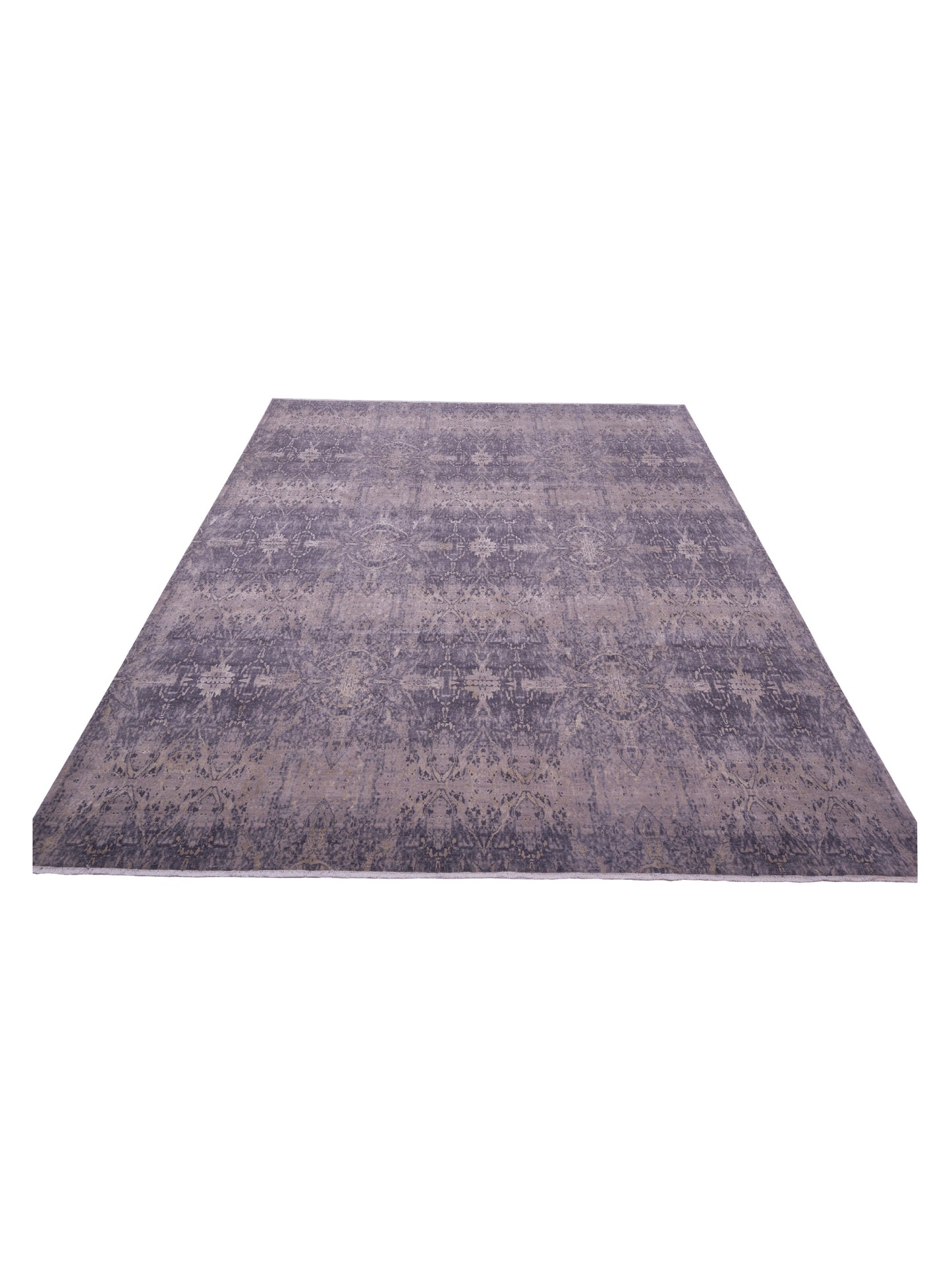 Silkara Gray Gray 9.1x12.2 Hand Knotted Rug