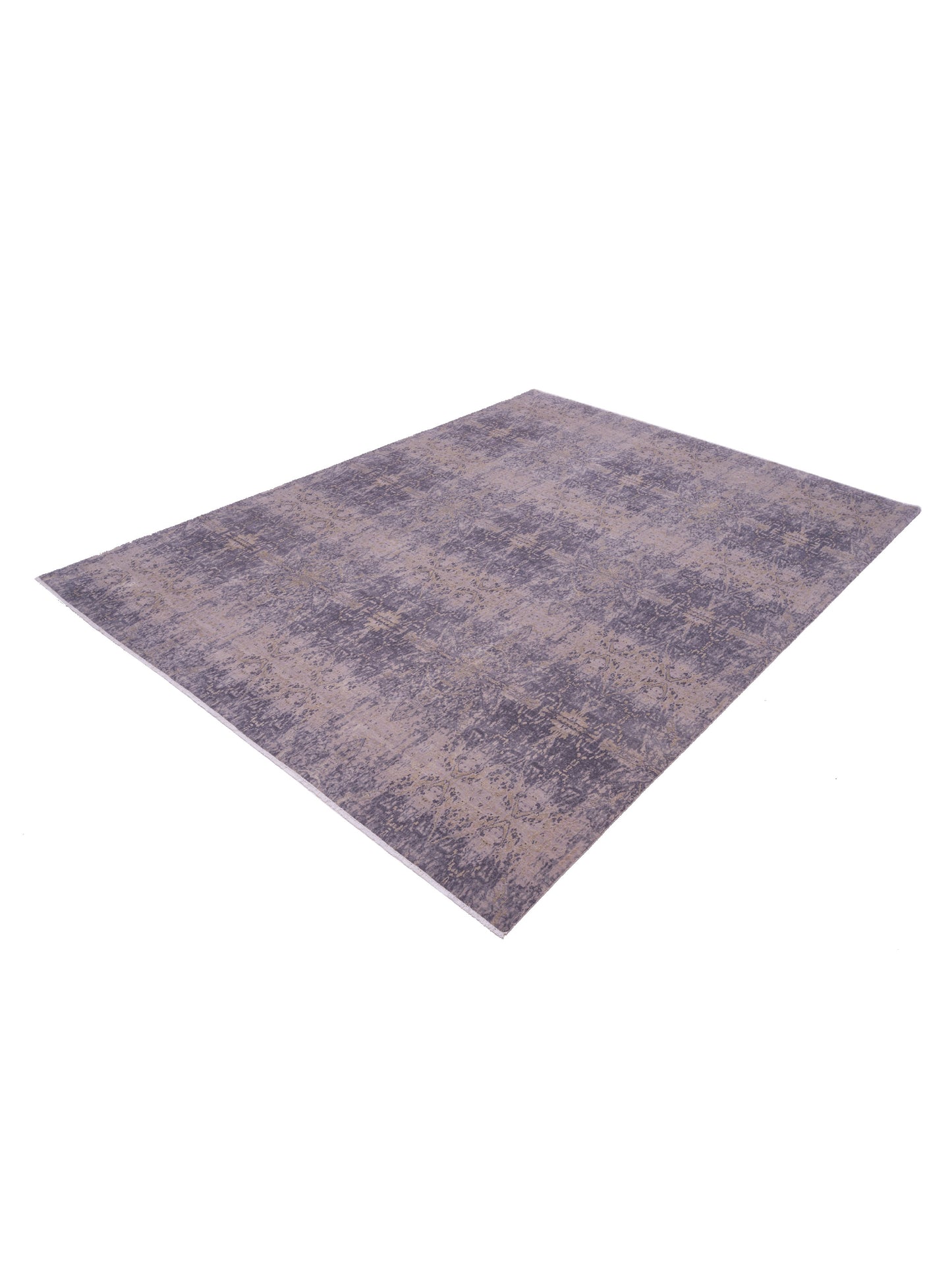 Silkara Gray Gray 9.1x12.2 Hand Knotted Rug