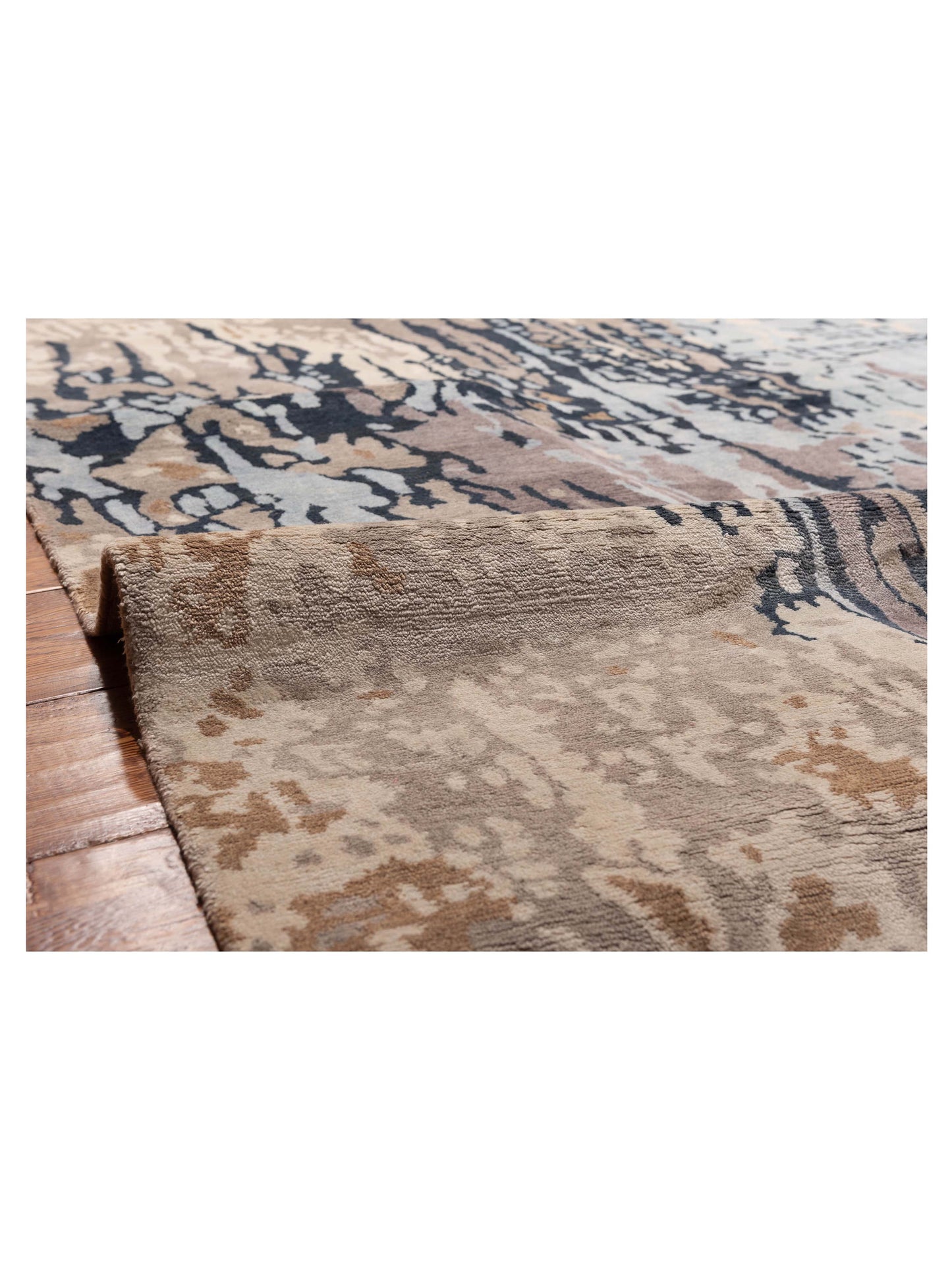 Tenzari Multi 8.10x11.10 Hand Knotted Rug