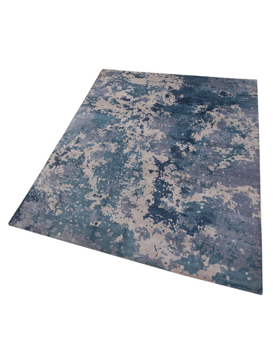 Tenzari Multi 9x12.1 Hand Knotted Rug