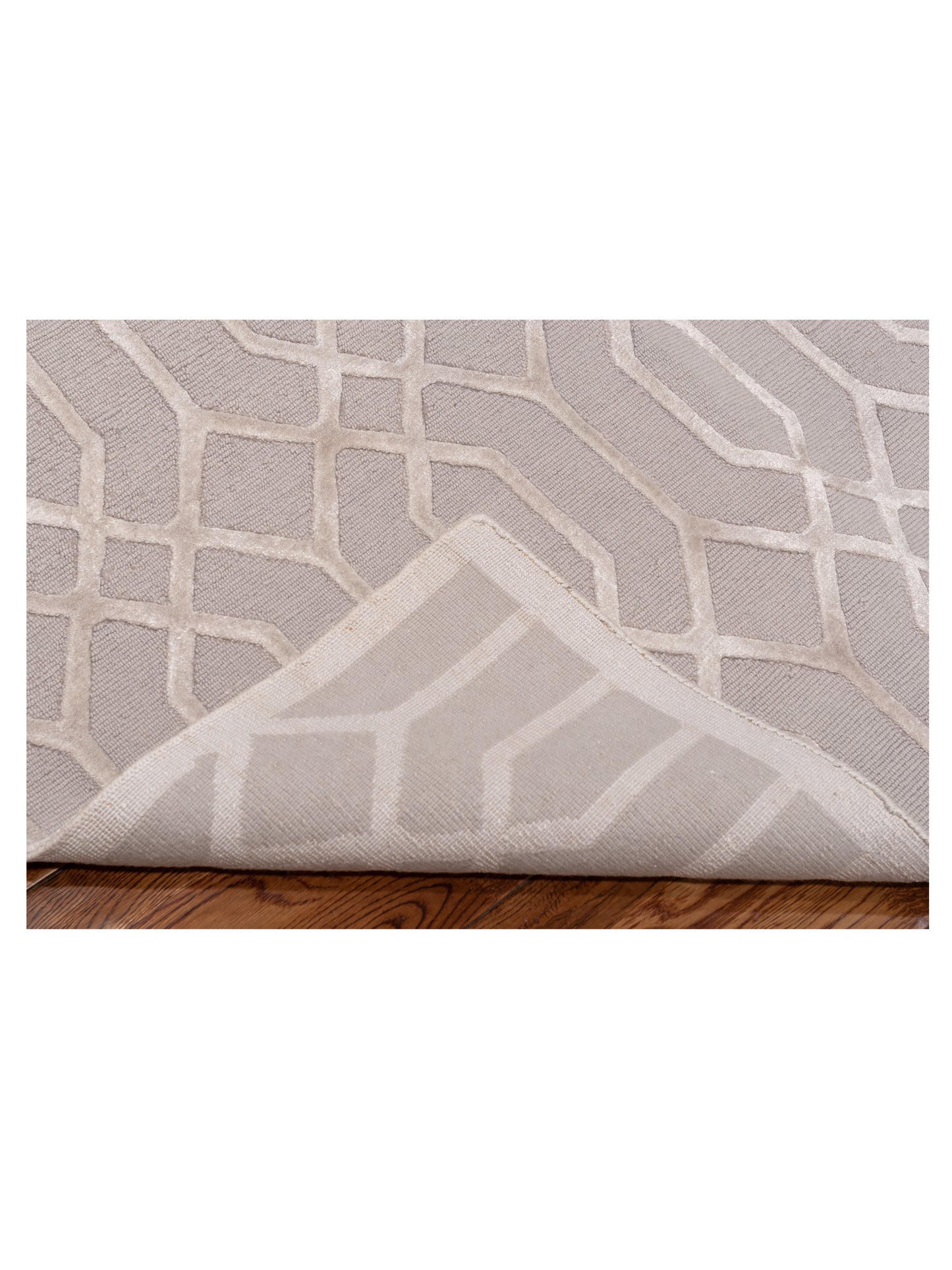 Tenzari Silver 10.2x13.10 Hand Knotted Rug