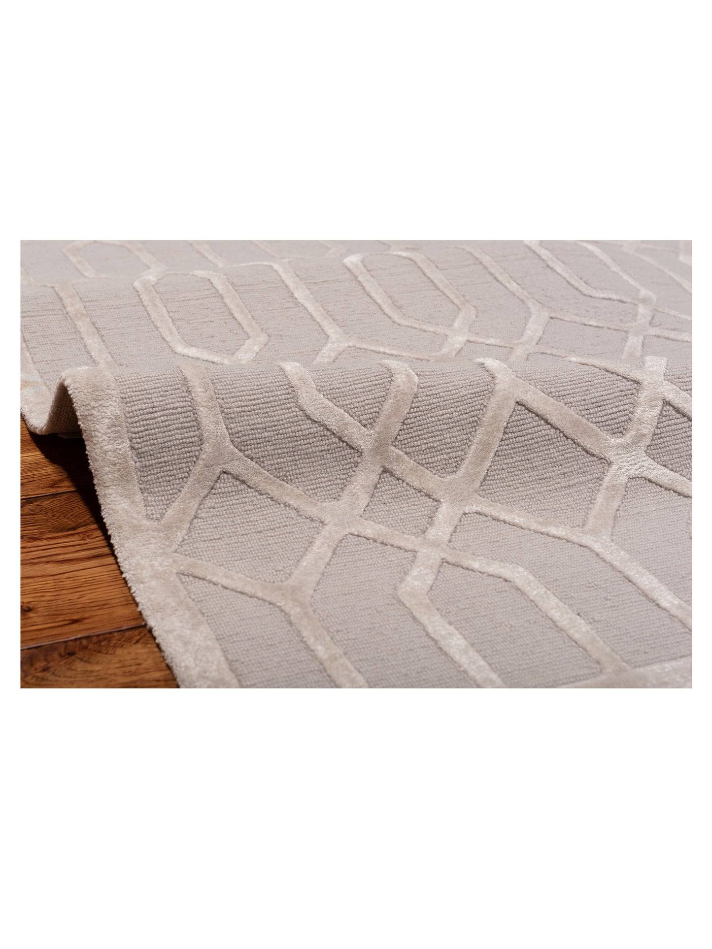 Tenzari Silver 10.2x13.10 Hand Knotted Rug