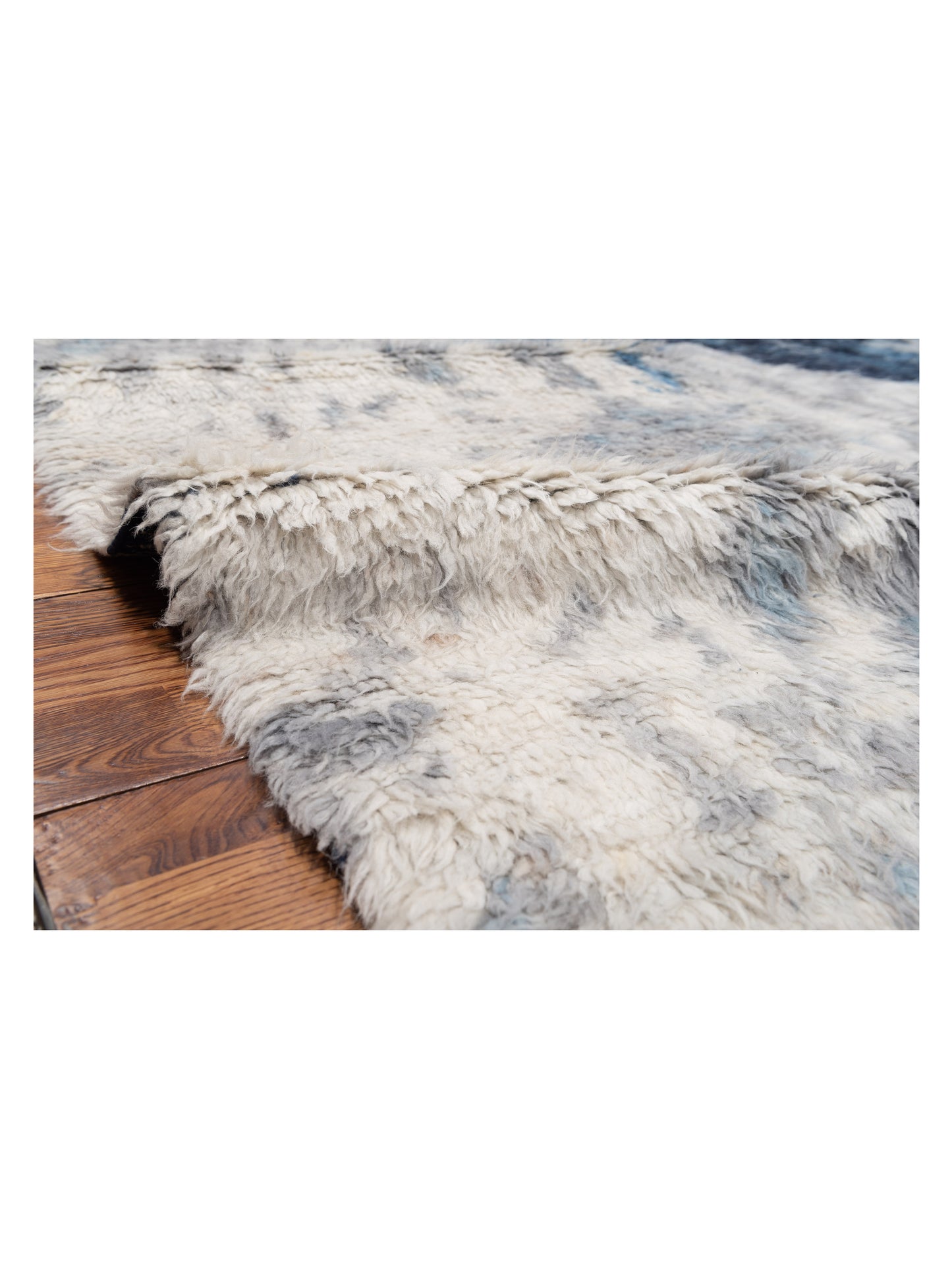 Anavera Ivory Dark Blue 8.3x10.2 Hand Knotted Rug