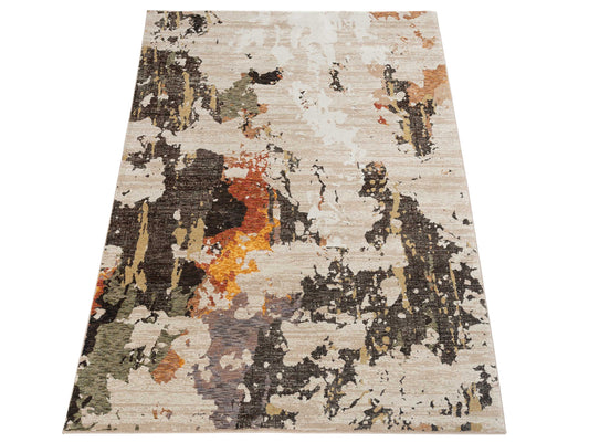 Alaric Ivory Green 6.7x9.6 Machine Made Rug