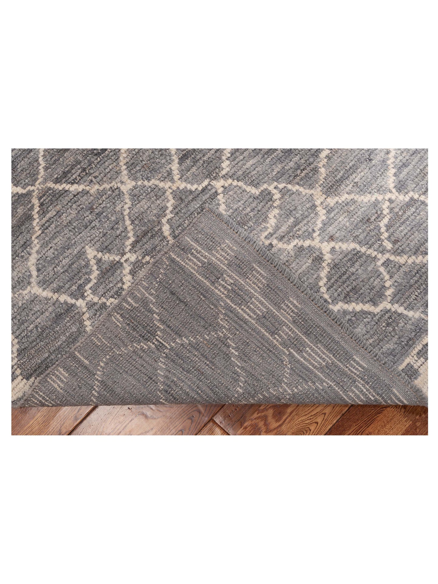 Baskra Gray Ivory 8.6x10.5 Hand Knotted Rug