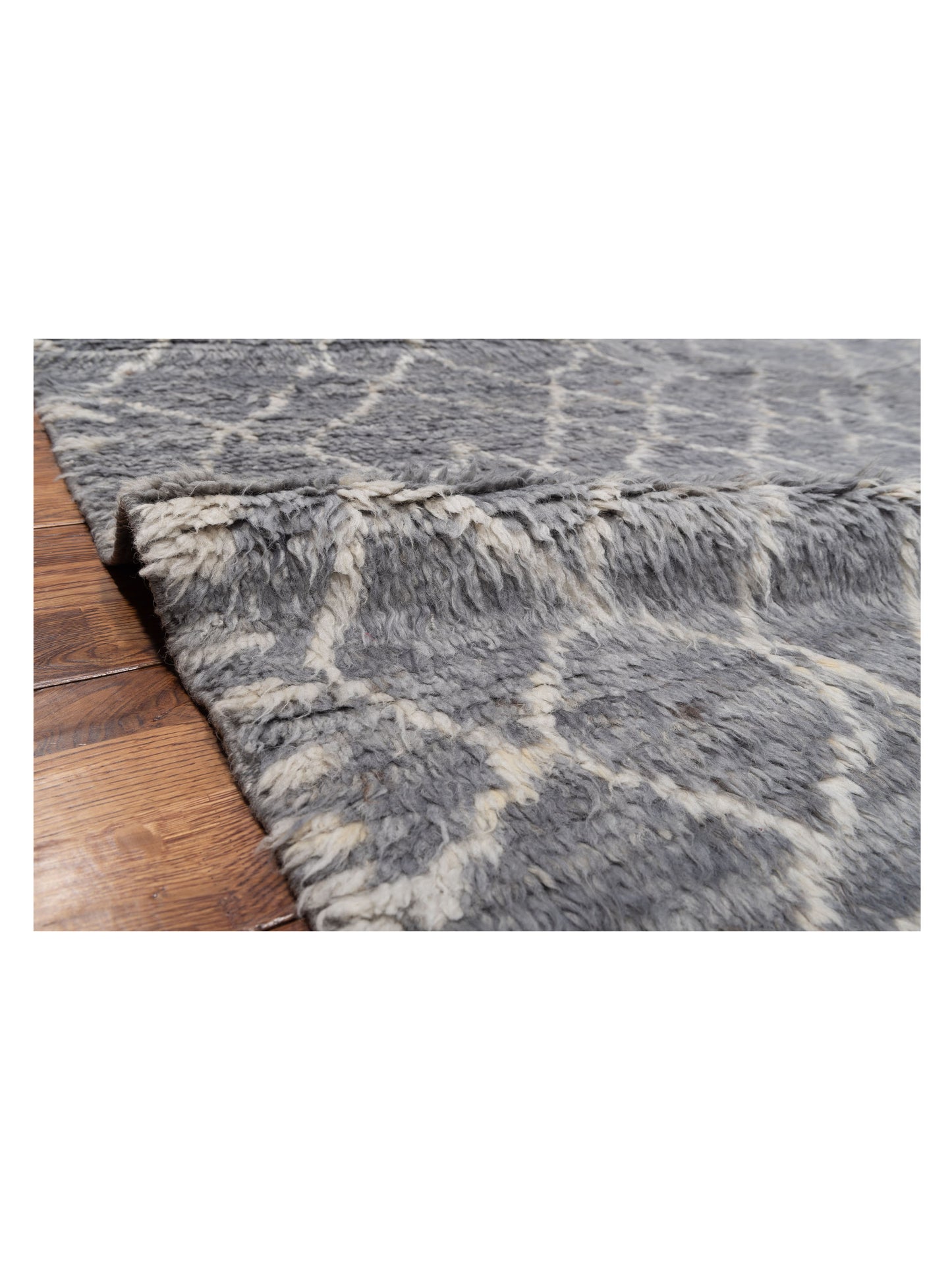 Baskra Gray Ivory 8.6x10.5 Hand Knotted Rug