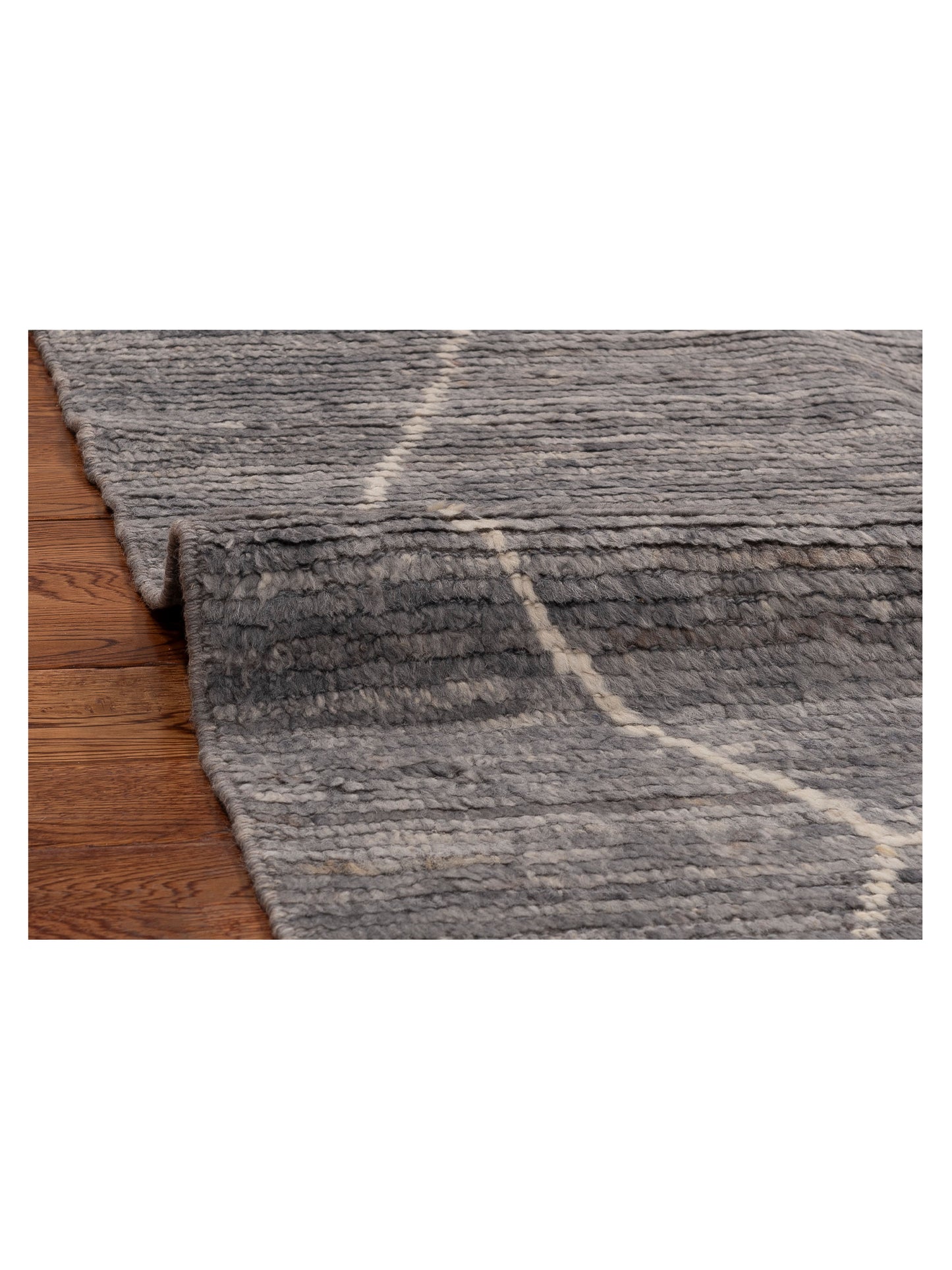 Baskra Gray Ivory 8x10.5 Hand Knotted Rug