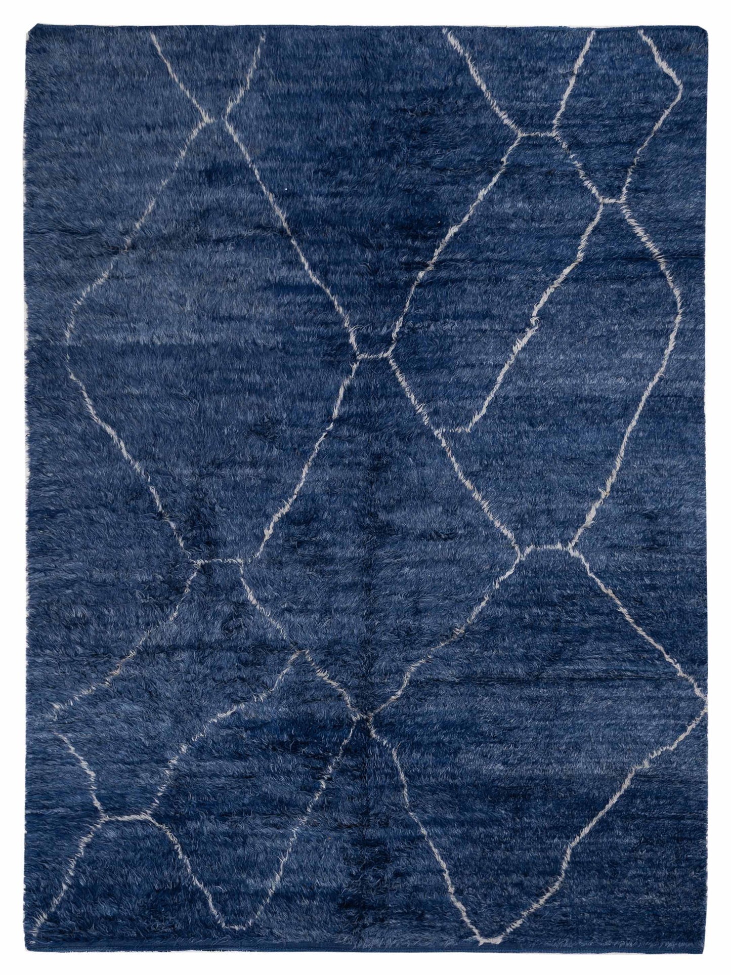 Pasha Berber  Dark Blue Ivory Traditional