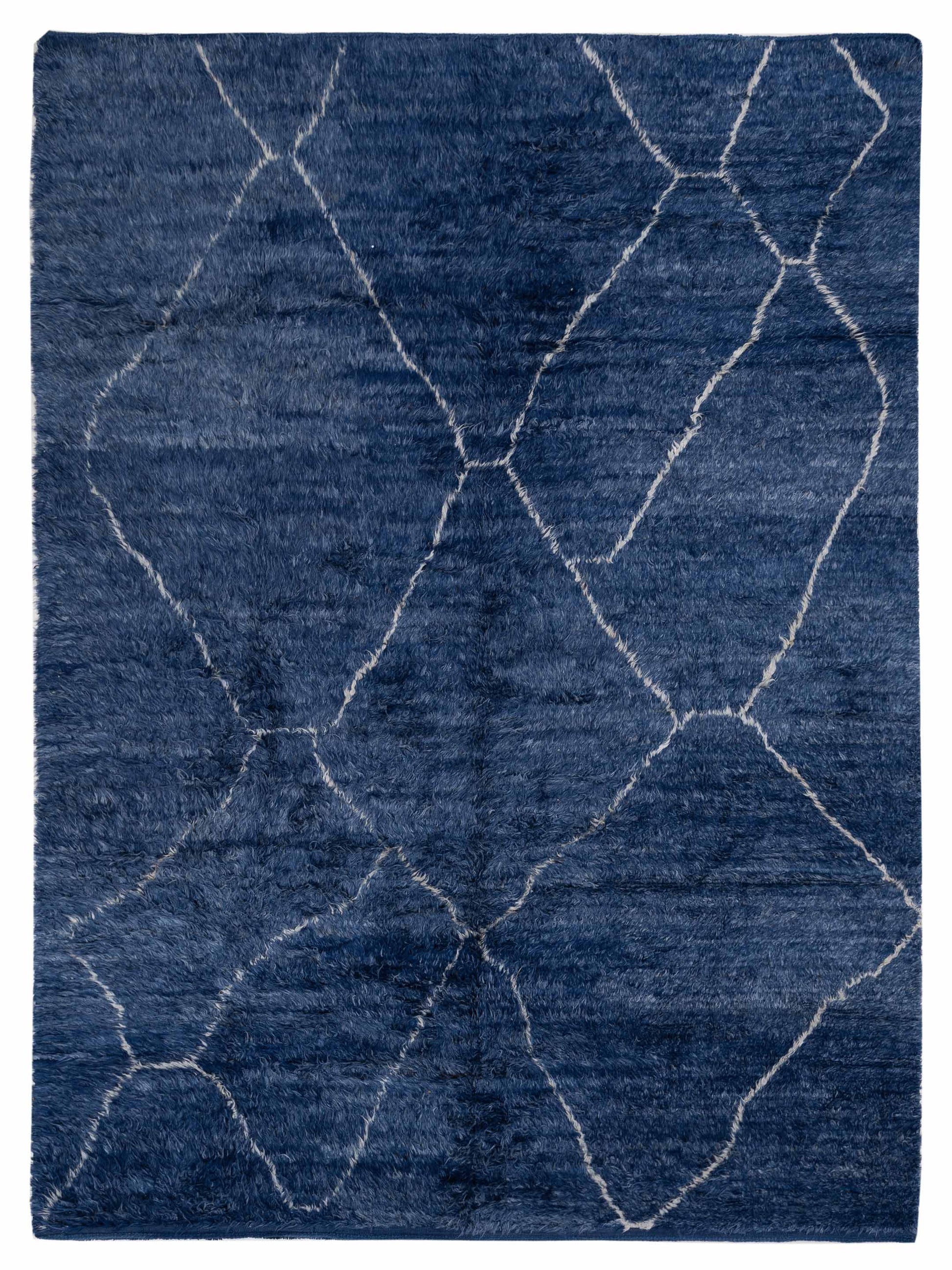 Pasha Berber  Dark Blue Ivory Traditional