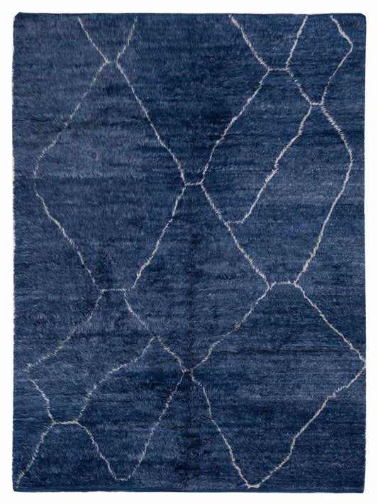 Pasha Berber  Dark Blue Ivory Traditional