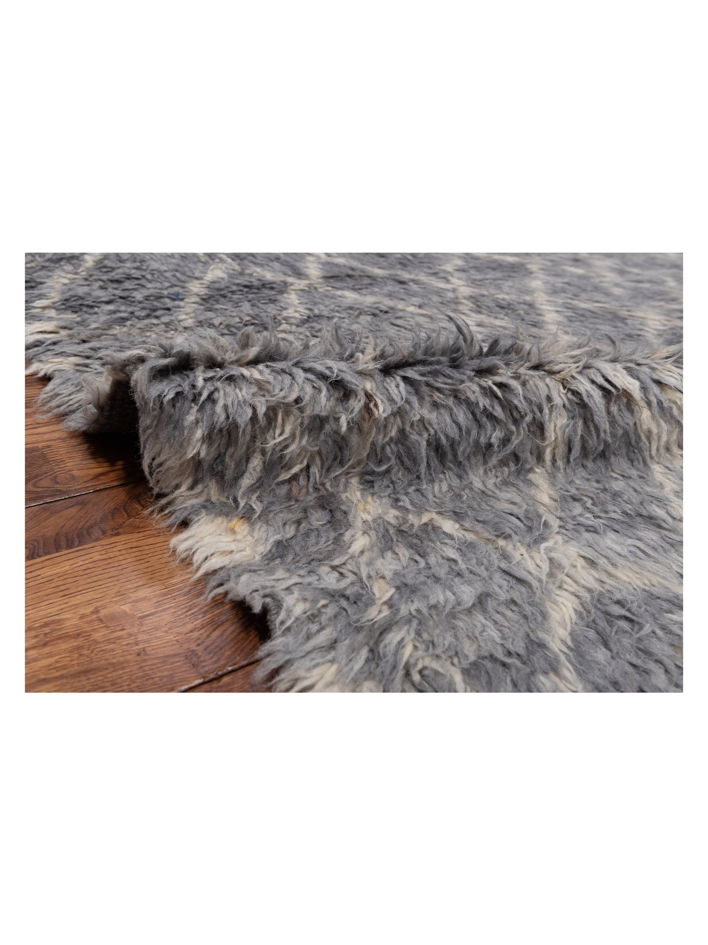 Baskra Gray Ivory 7.11x11 Hand Knotted Rug