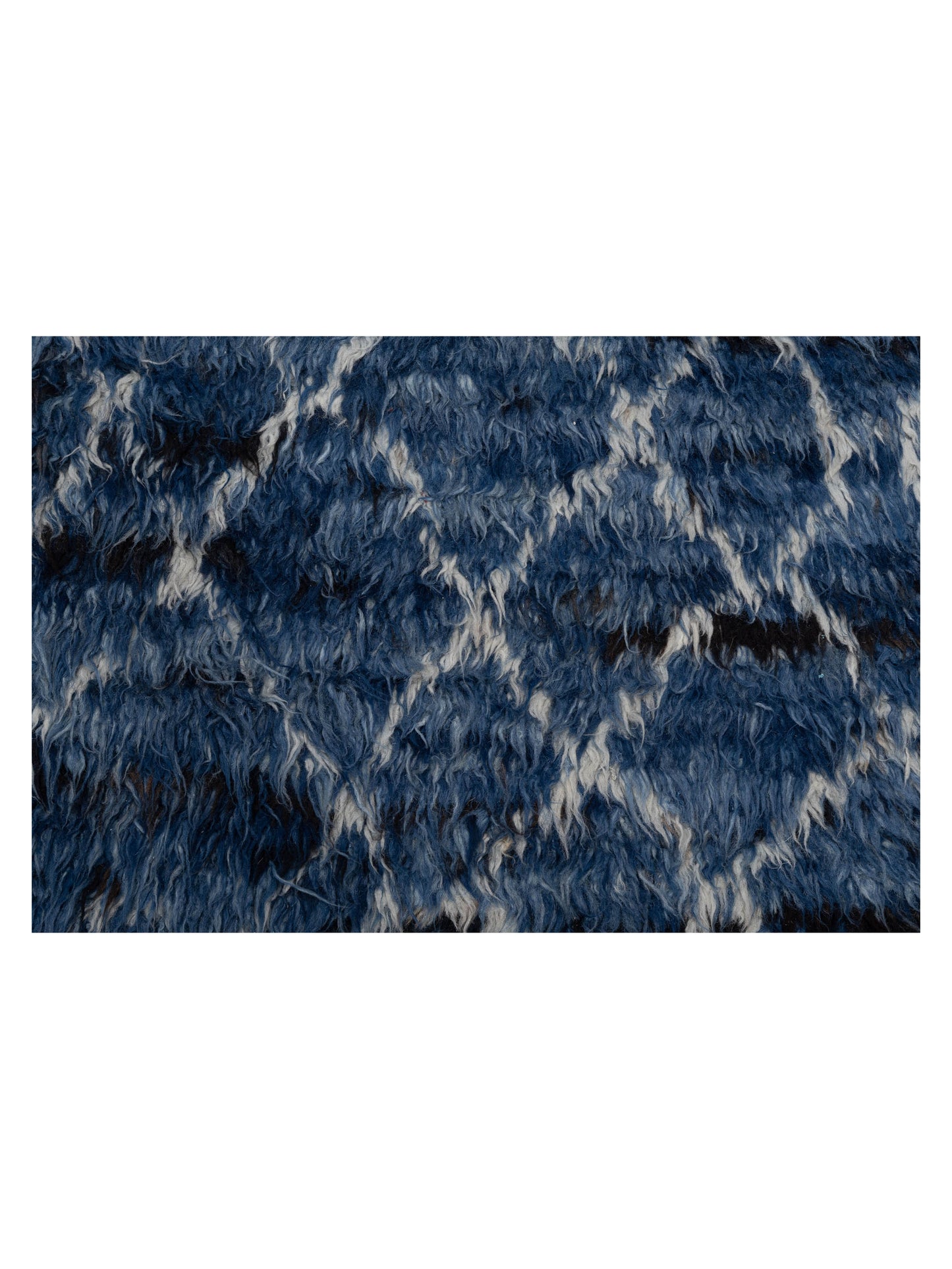Baskra Dark Blue Silver 10x14 Hand Knotted Rug