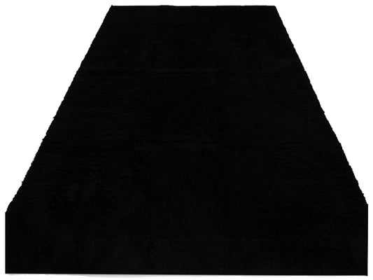 Baskra Black Black 11.9x15.2 Hand Knotted Rug