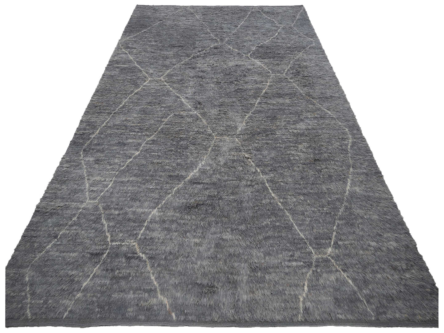 Baskra Gray Ivory 11.4x16.1 Hand Knotted Rug