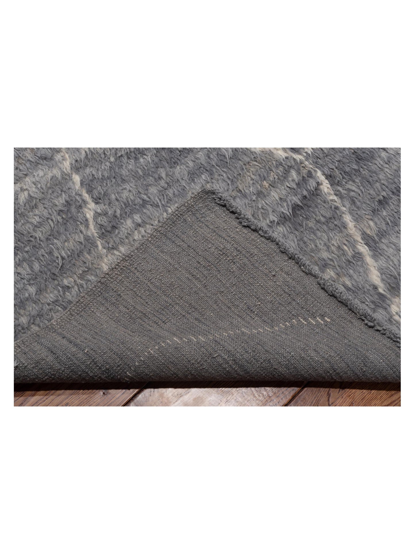 Baskra Gray Ivory 11.4x16.1 Hand Knotted Rug