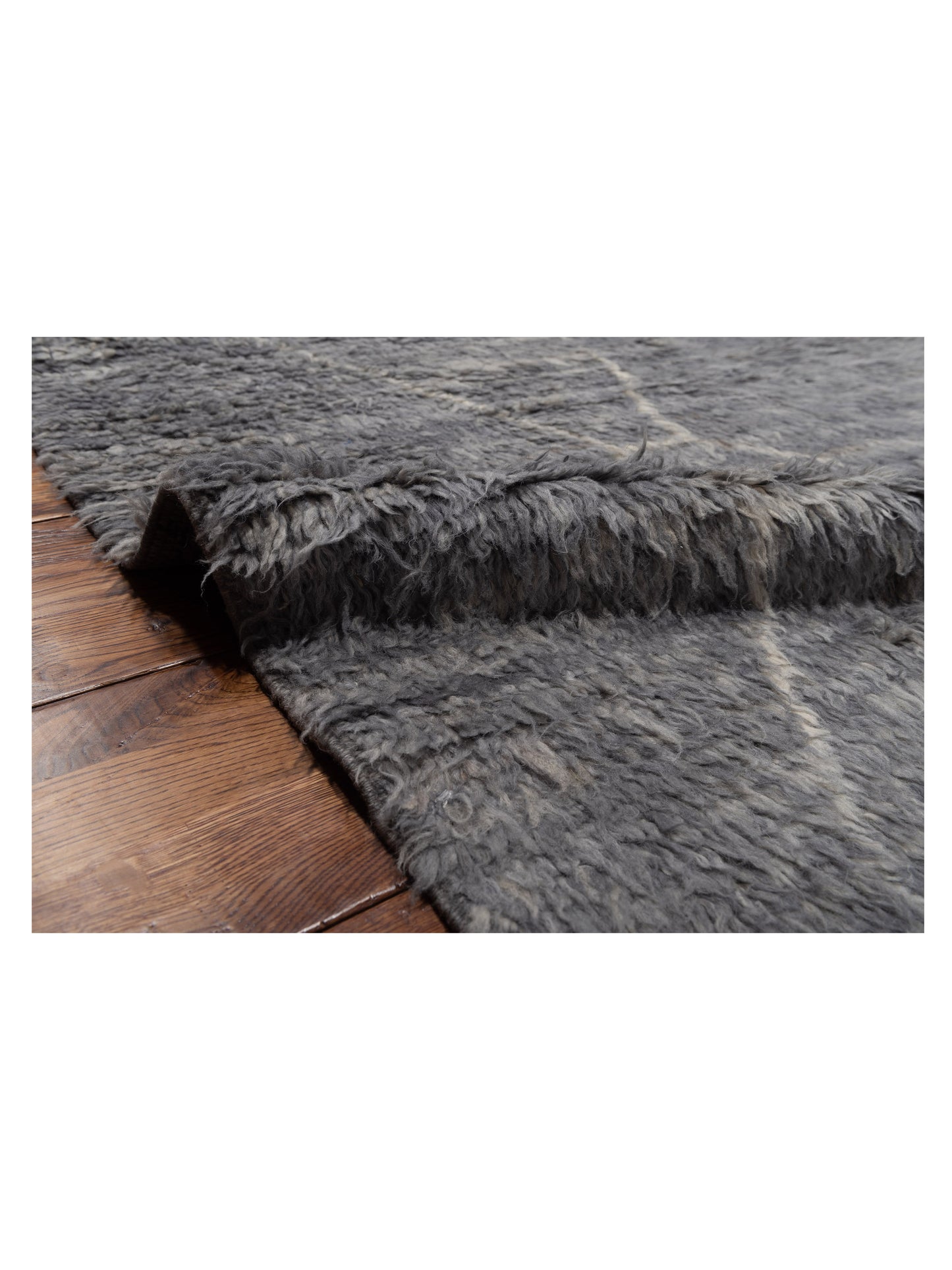 Baskra Gray Ivory 11.4x16.1 Hand Knotted Rug