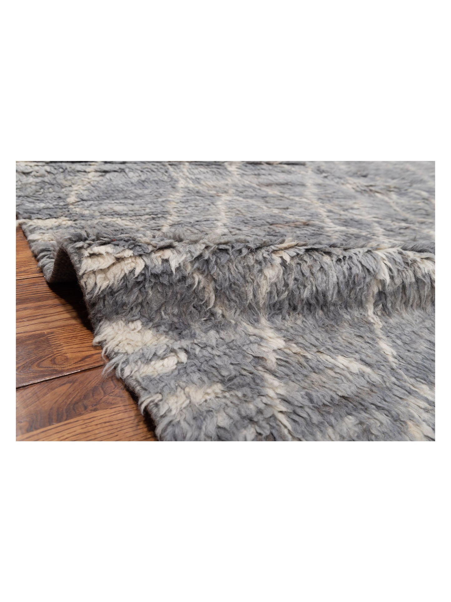 Baskra Gray Ivory 8.10x12.8 Hand Knotted Rug