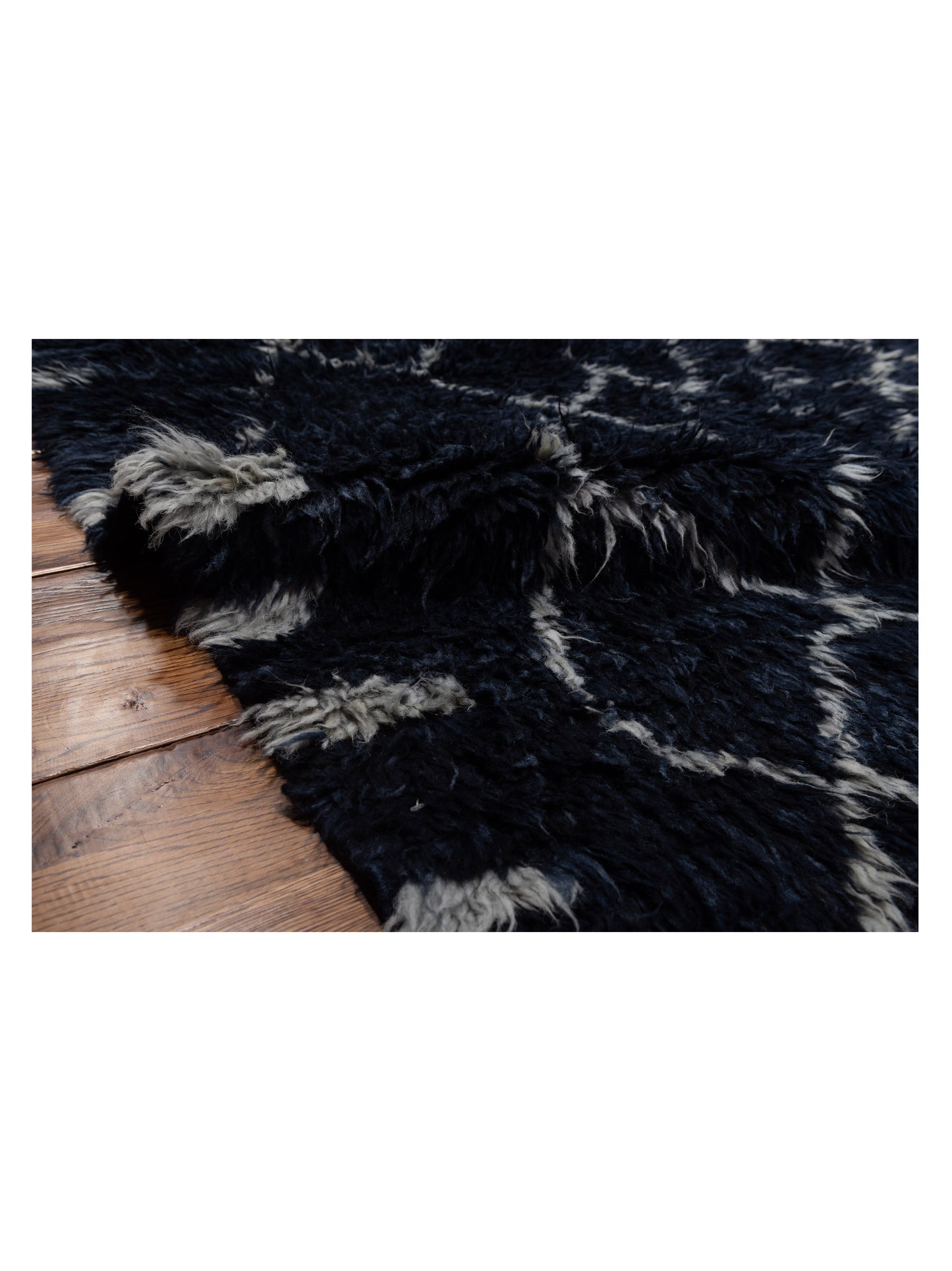 Baskra Navy Ivory 11.8x15.11 Hand Knotted Rug