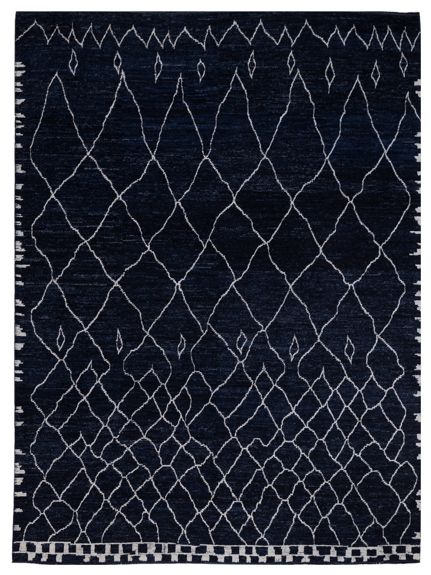 Pasha Berber  Navy Ivory Contemporary