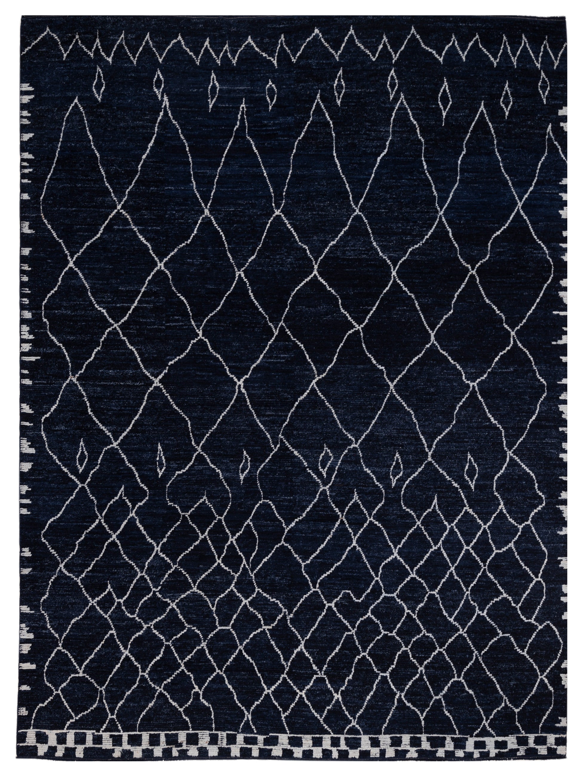 Pasha Berber  Navy Ivory Contemporary