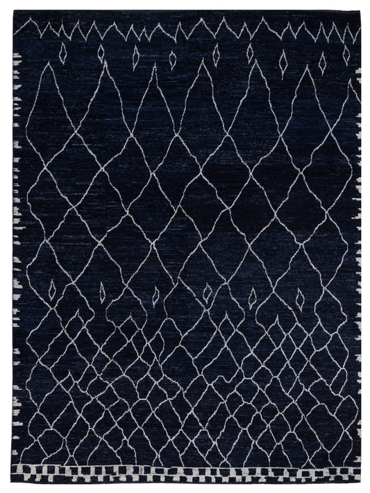 Pasha Berber  Navy Ivory Contemporary