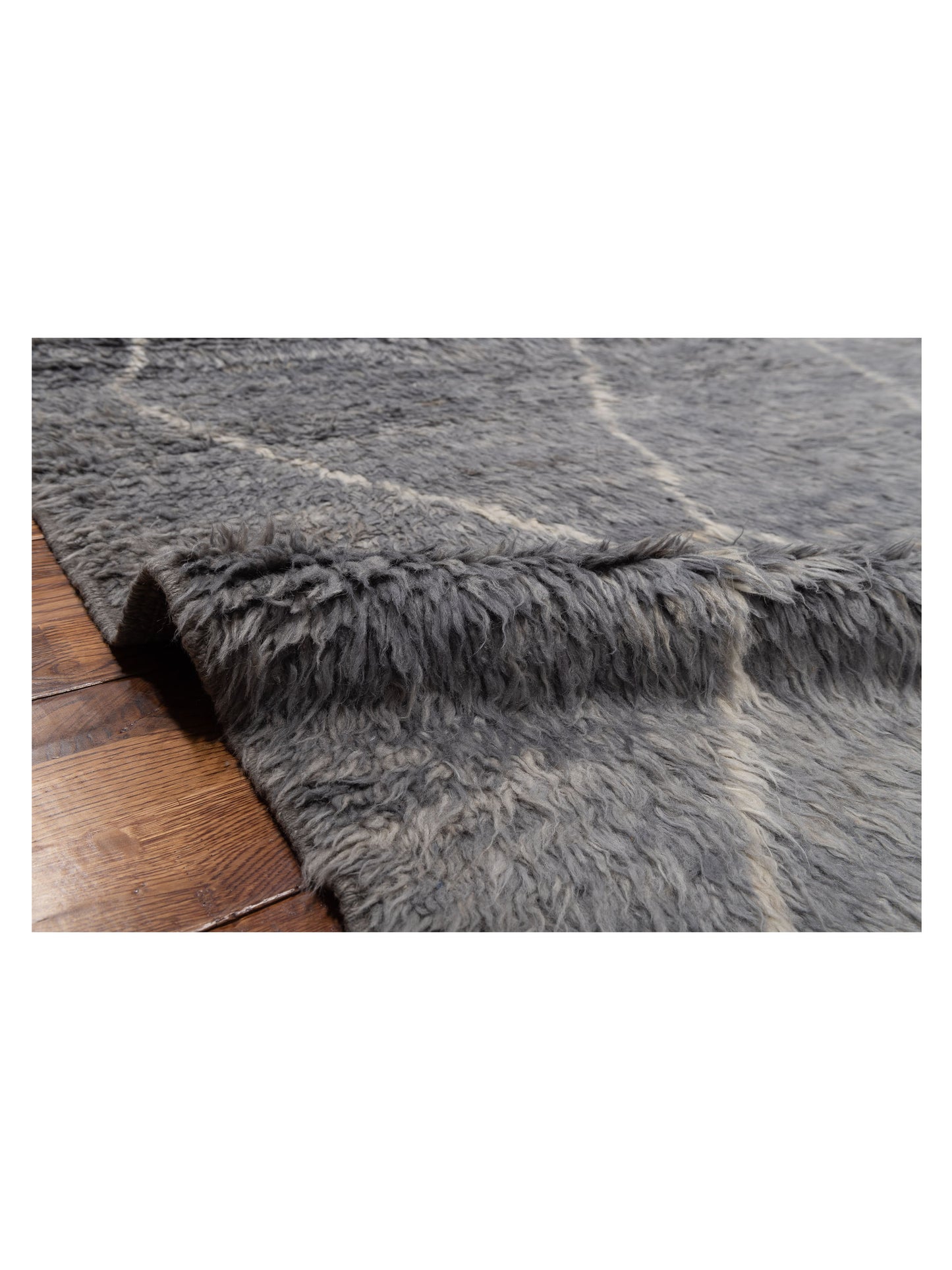 Baskra Gray Ivory 10.5x14.5 Hand Knotted Rug