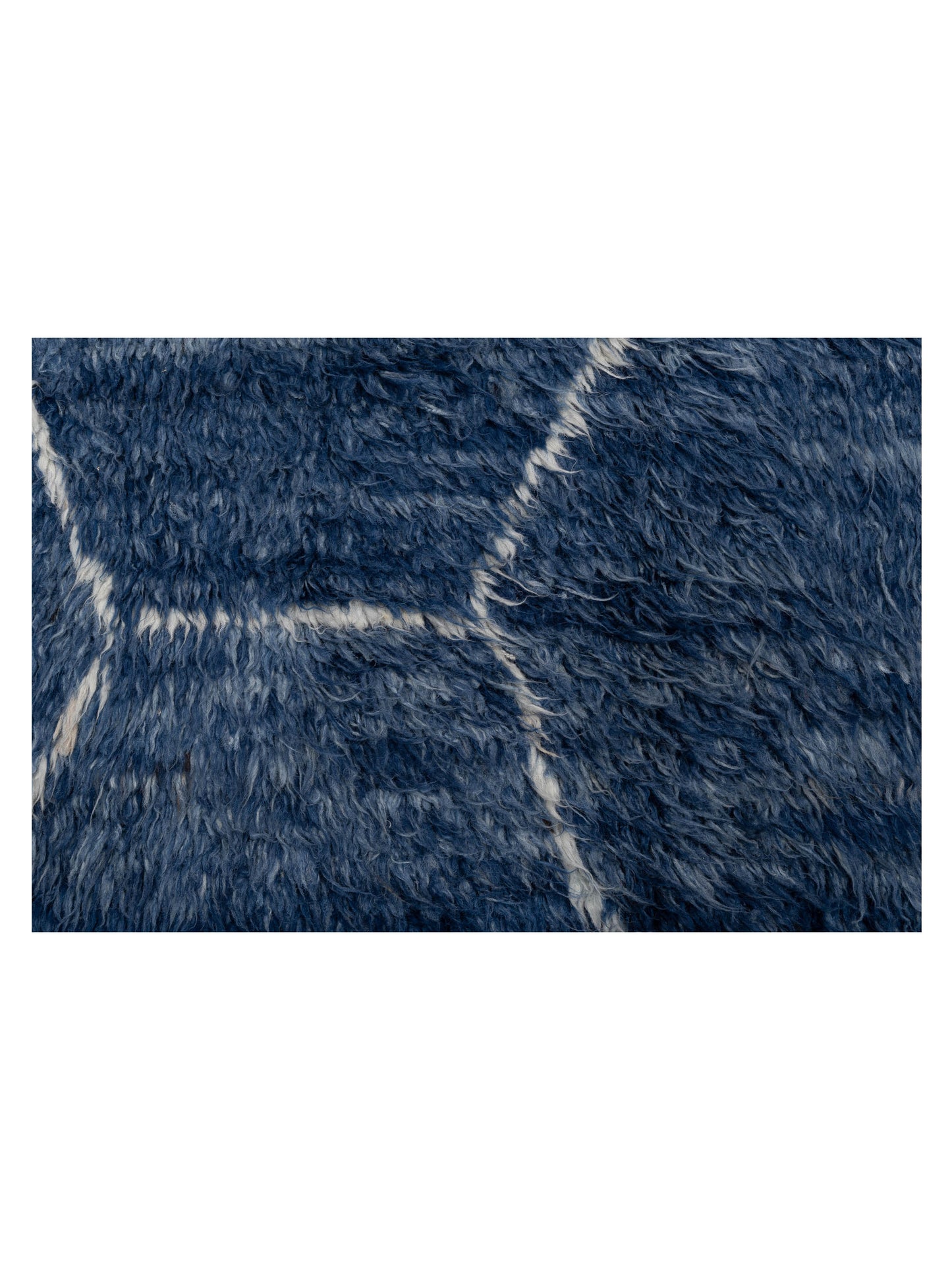 Baskra Indigo Ivory 11.8x16.2 Hand Knotted Rug