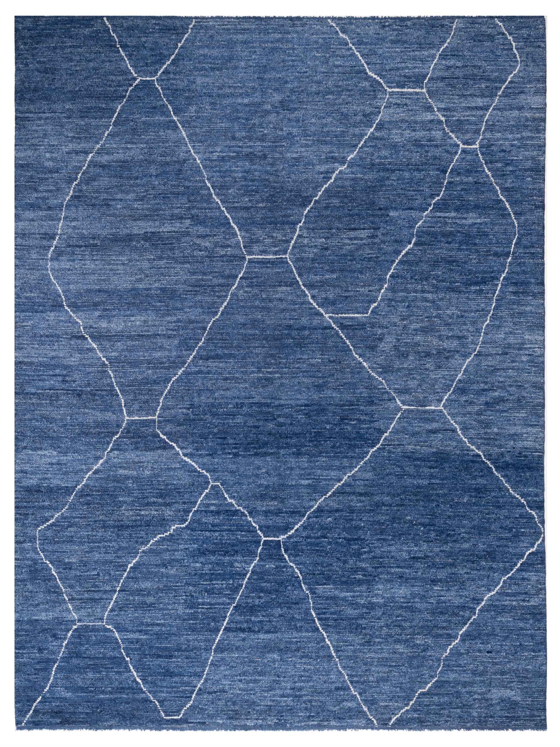 Pasha Berber  Indigo Ivory Contemporary