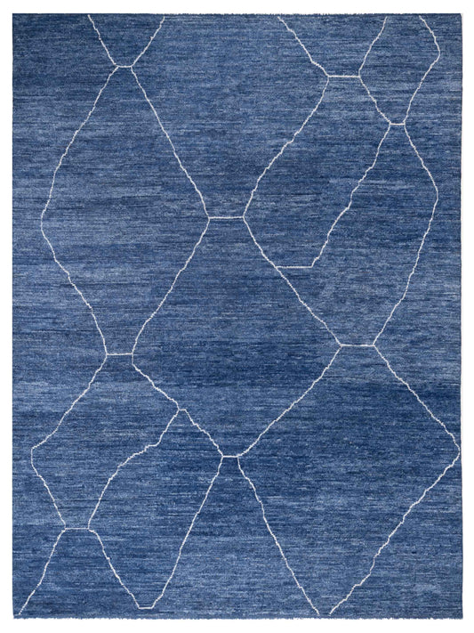 Pasha Berber  Indigo Ivory Contemporary