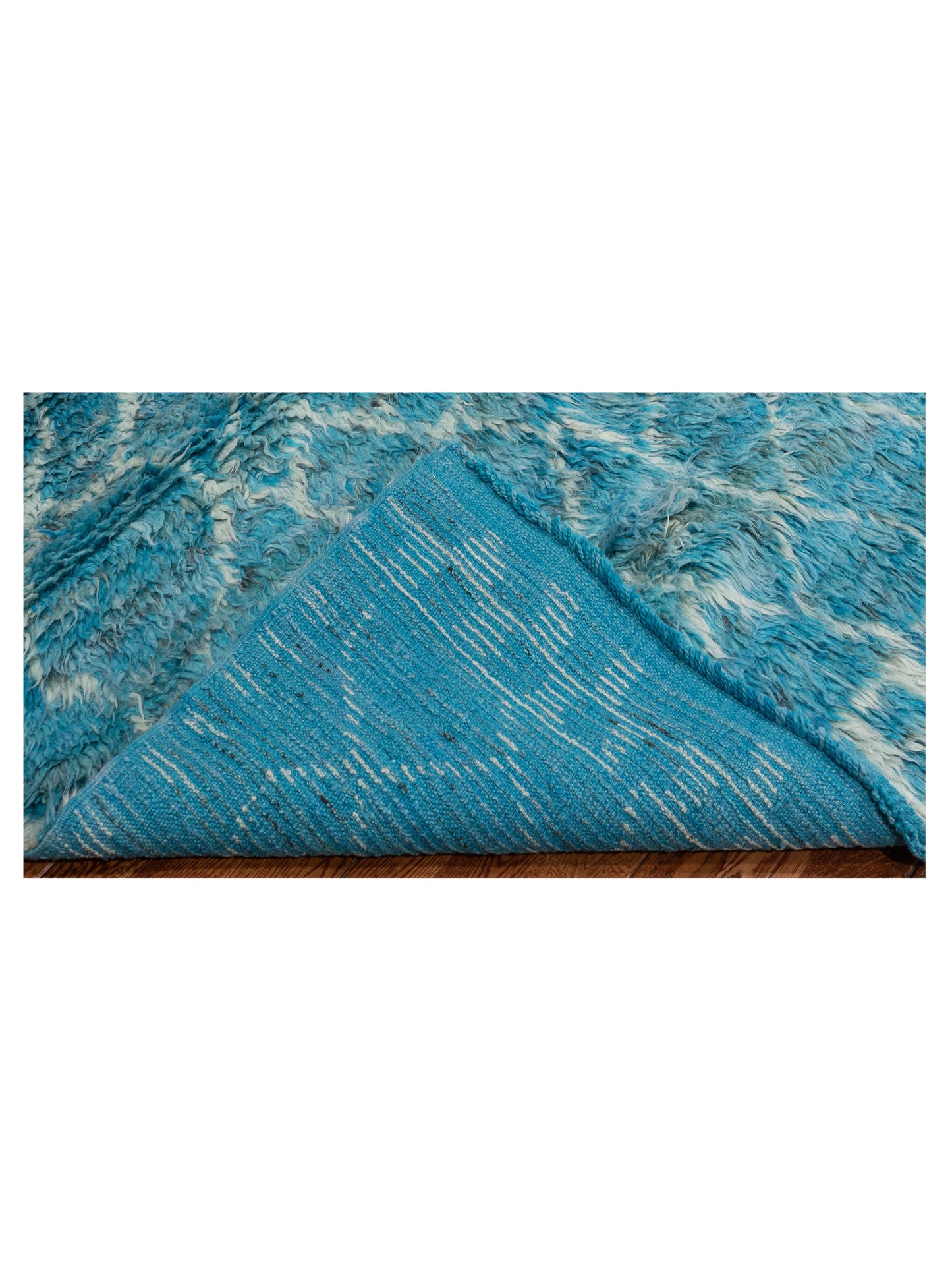 Baskra Turquoise 9.1x12.2 Hand Knotted Rug