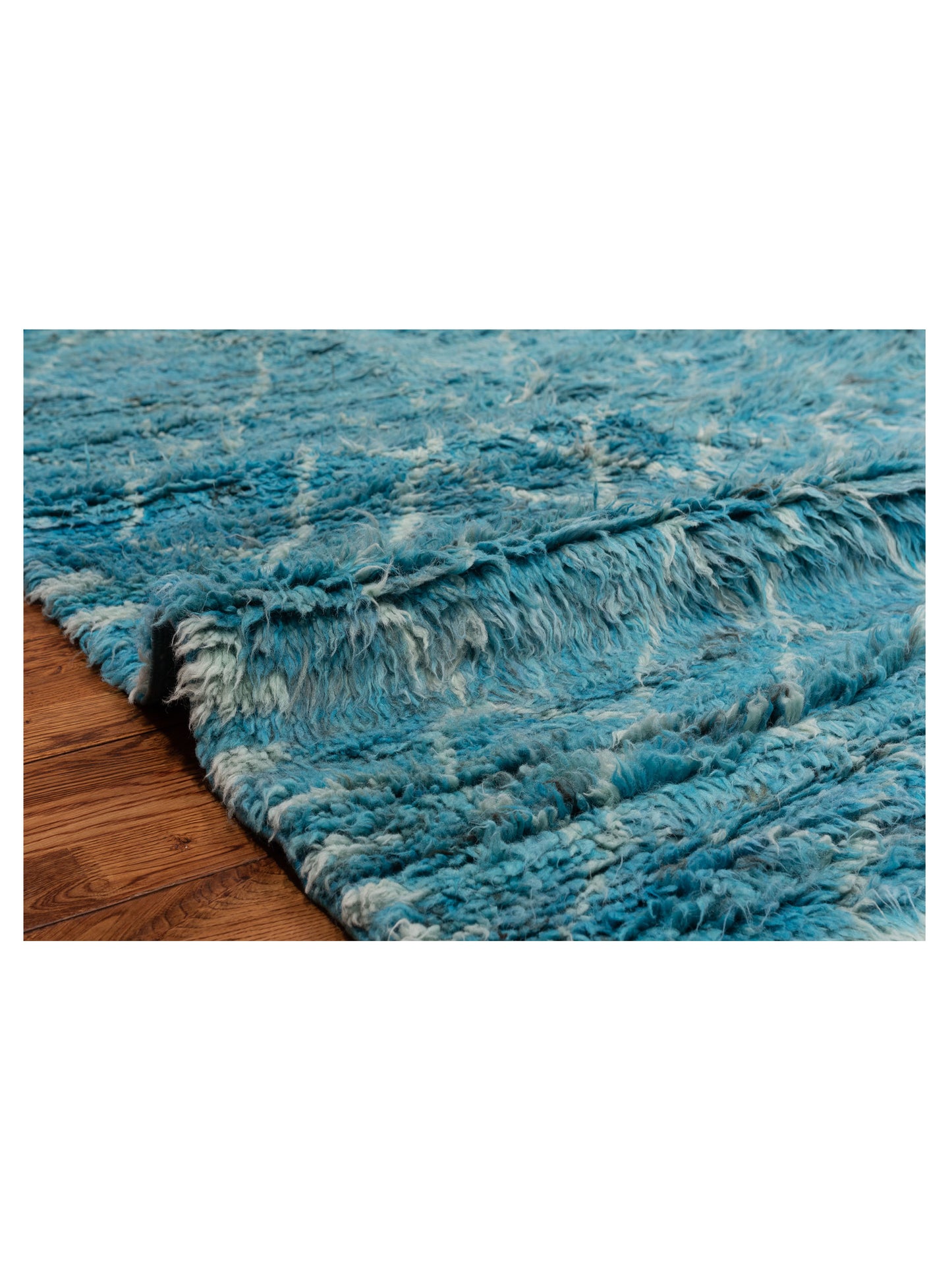 Baskra Turquoise 9.1x12.2 Hand Knotted Rug