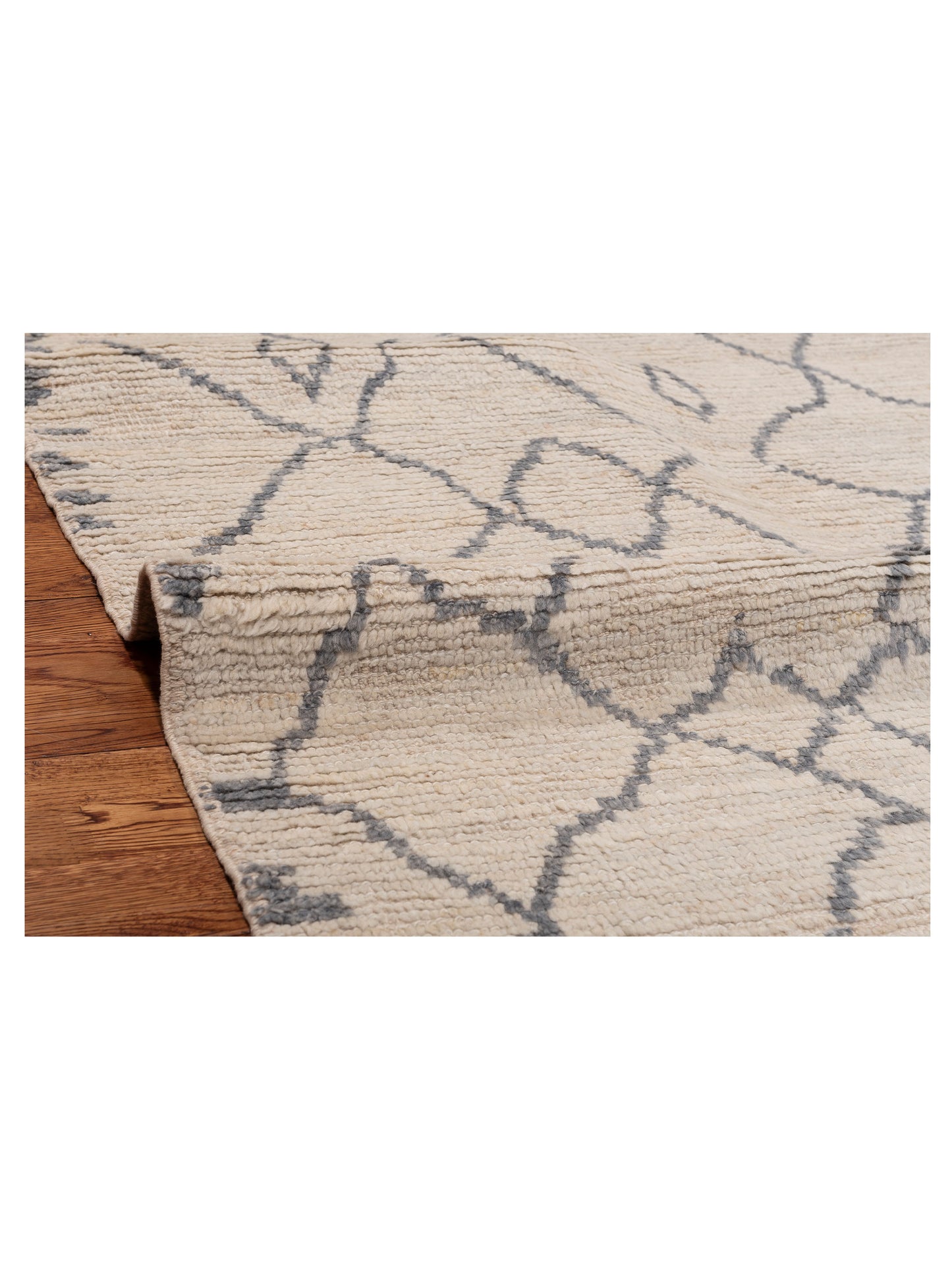 Baskra Ivory Gray 8.5x10.1 Hand Knotted Rug