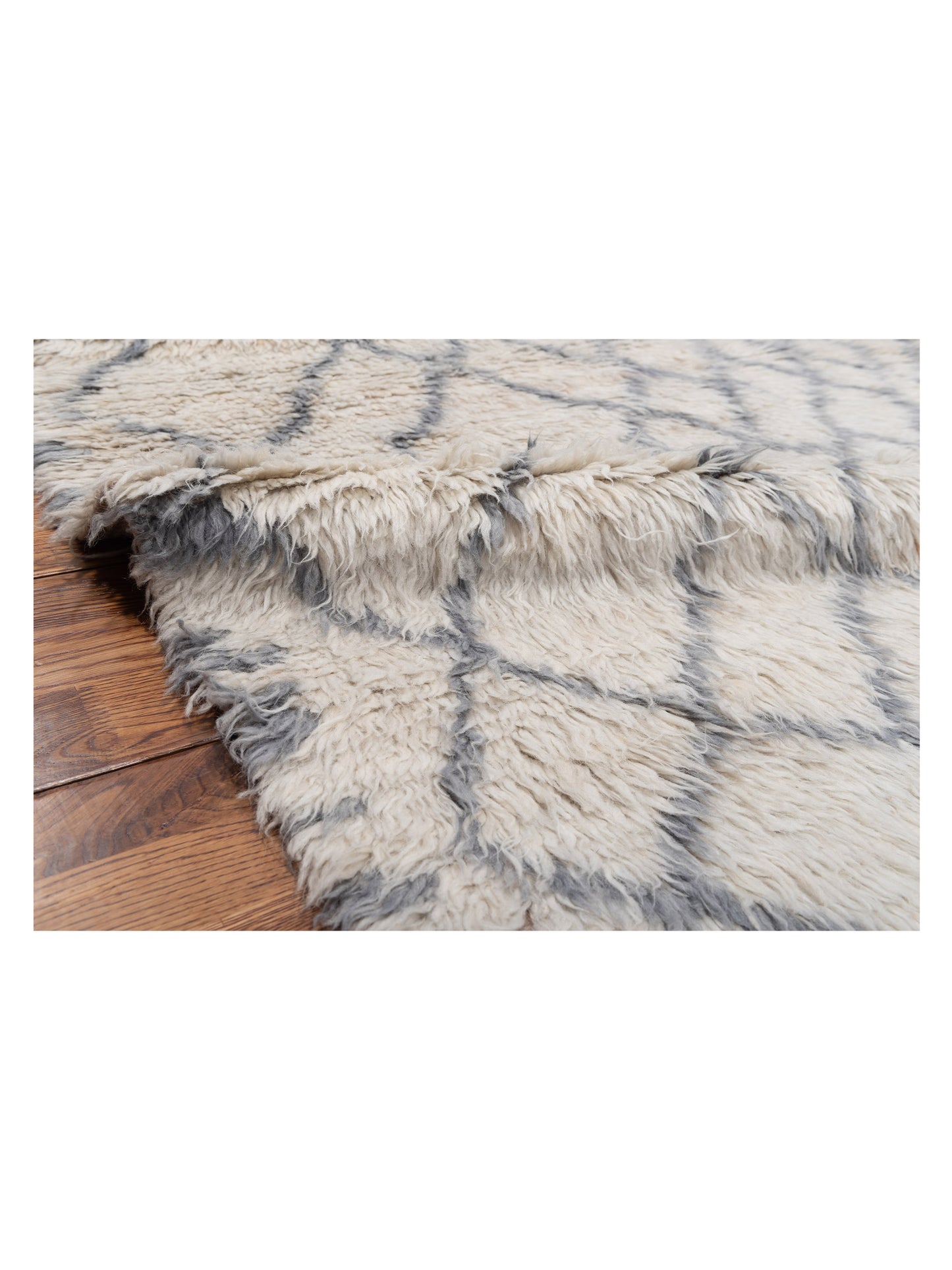 Baskra Ivory Gray 8.5x10.1 Hand Knotted Rug