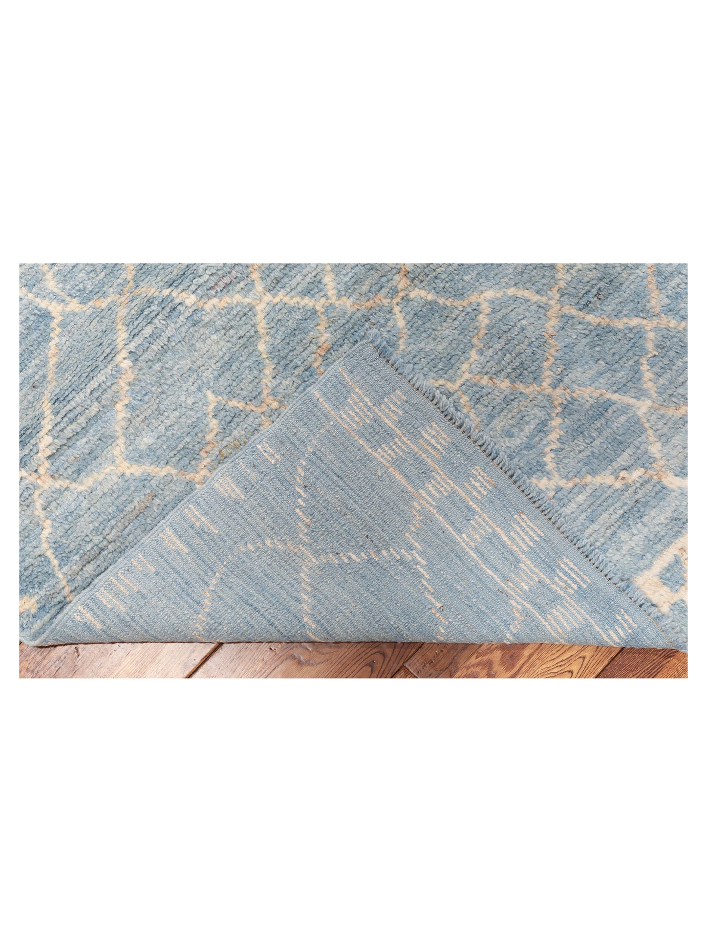 Baskra Jean Blue Naturel 9.1x12.5 Hand Knotted Rug