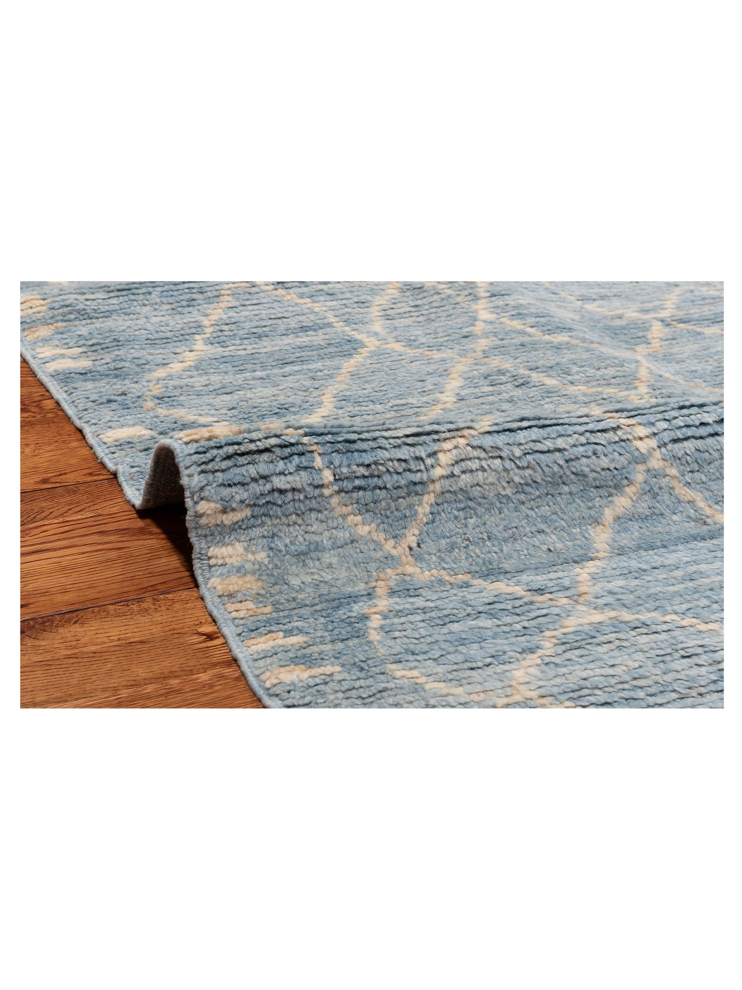 Baskra Jean Blue Naturel 9.1x12.5 Hand Knotted Rug