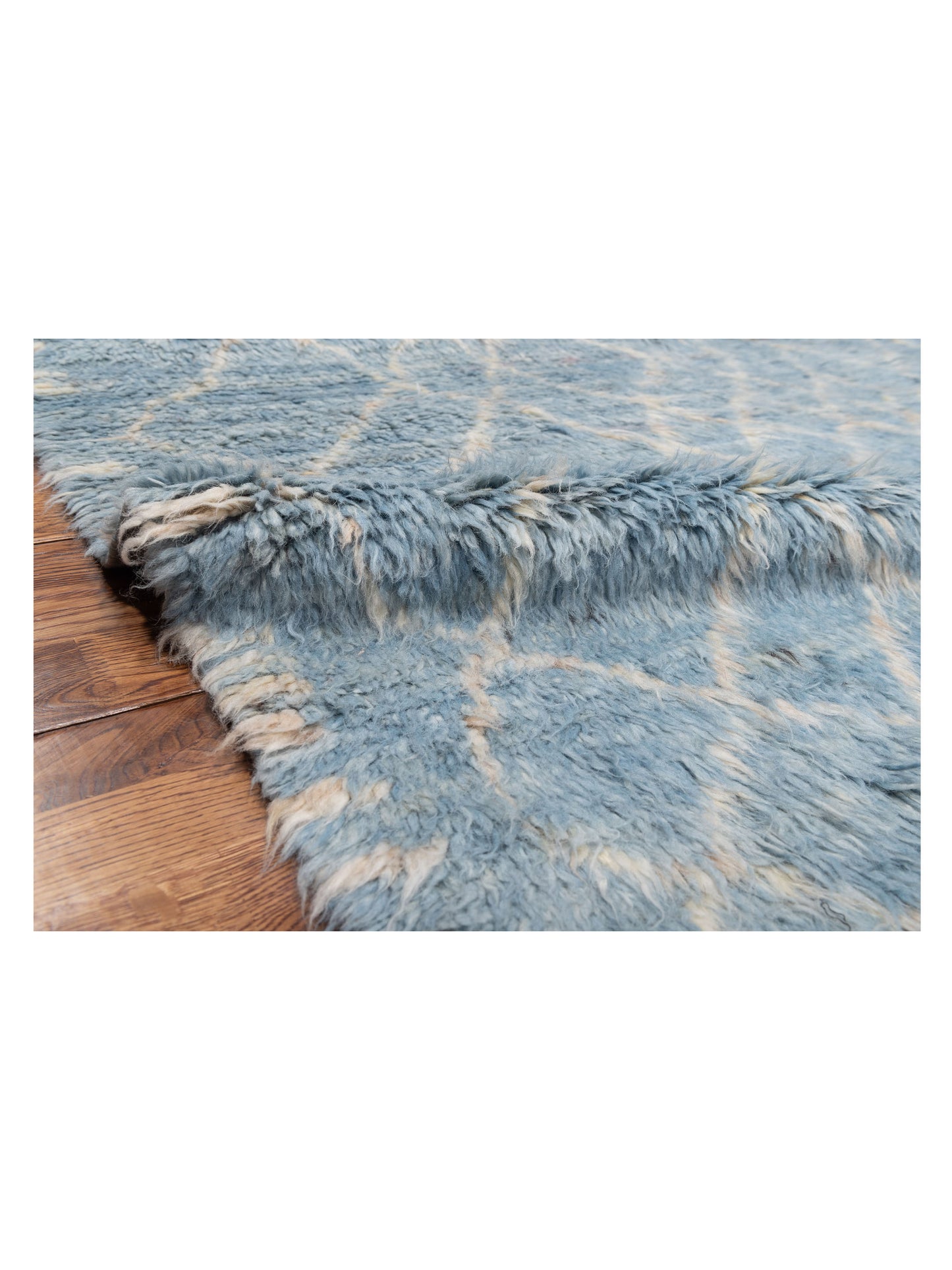 Baskra Jean Blue Naturel 9.1x12.5 Hand Knotted Rug