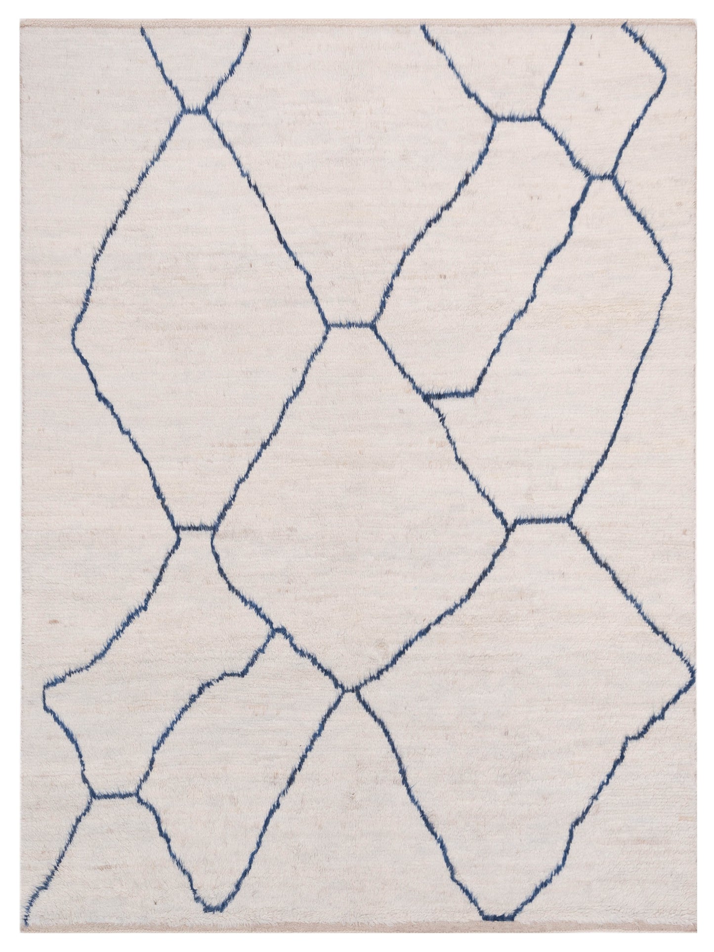 Pasha Berber  Ivory Blue Traditional