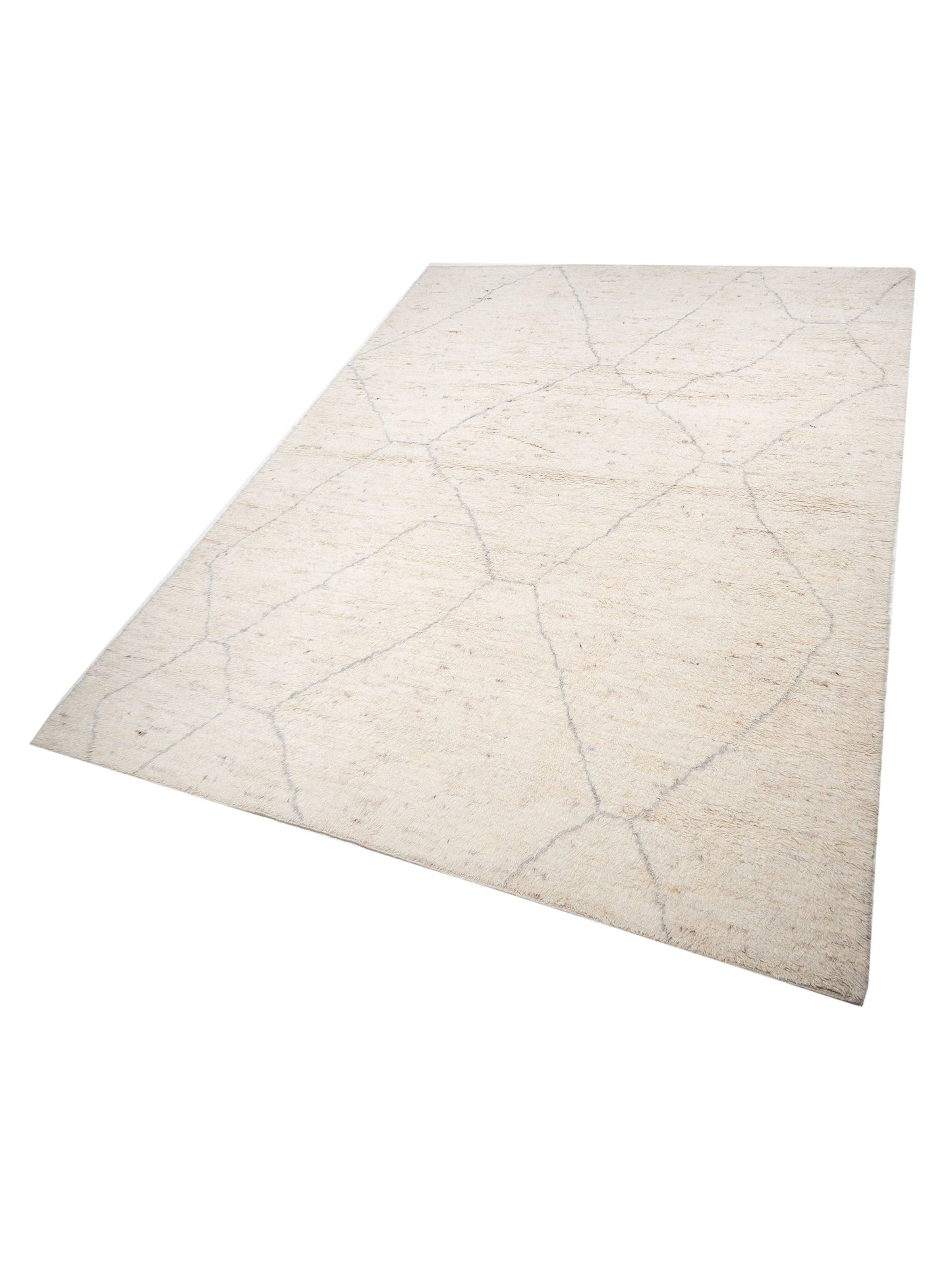 Baskra Ivory Naturel 12.1x15.11 Hand Knotted Rug
