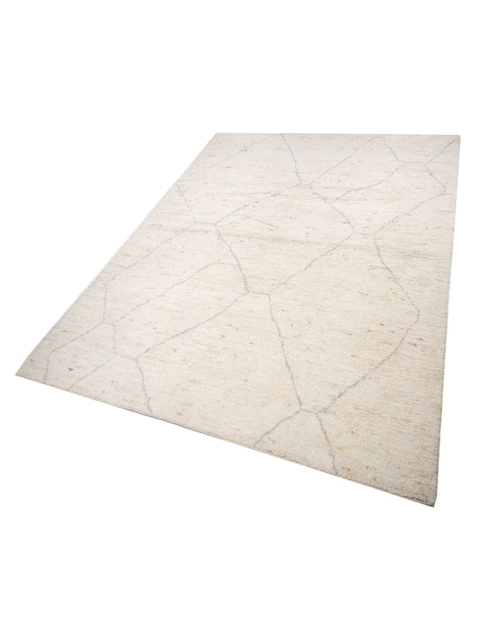 Baskra Ivory Naturel 12.1x15.11 Hand Knotted Rug