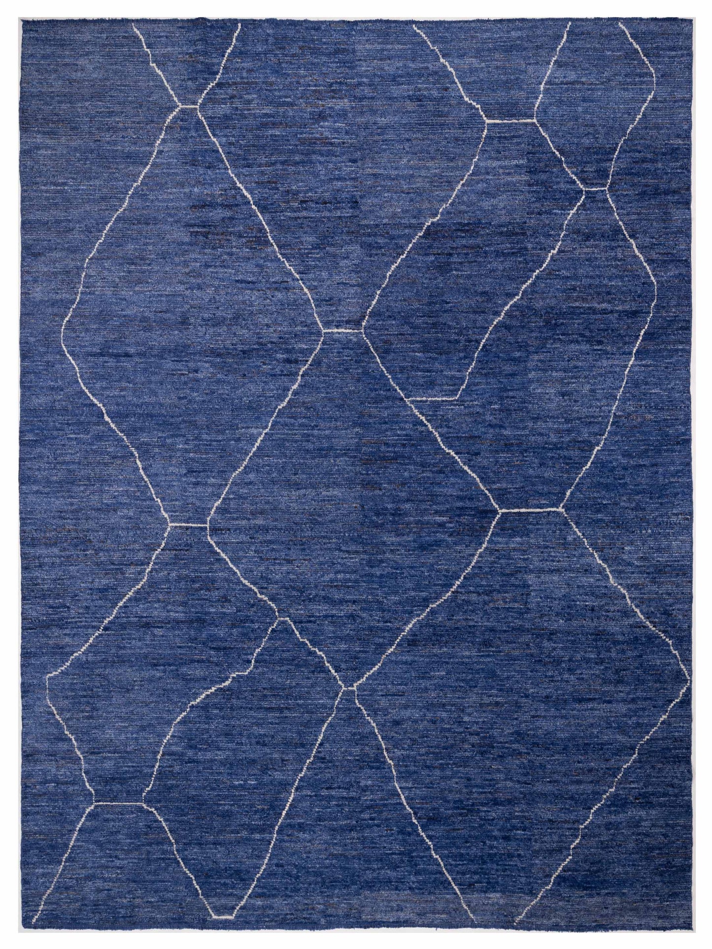 Pasha Berber  Dark Blue Ivory Contemporary