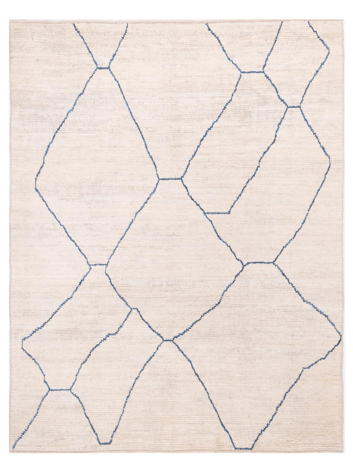 Pasha Berber  Ivory Blue Contemporary