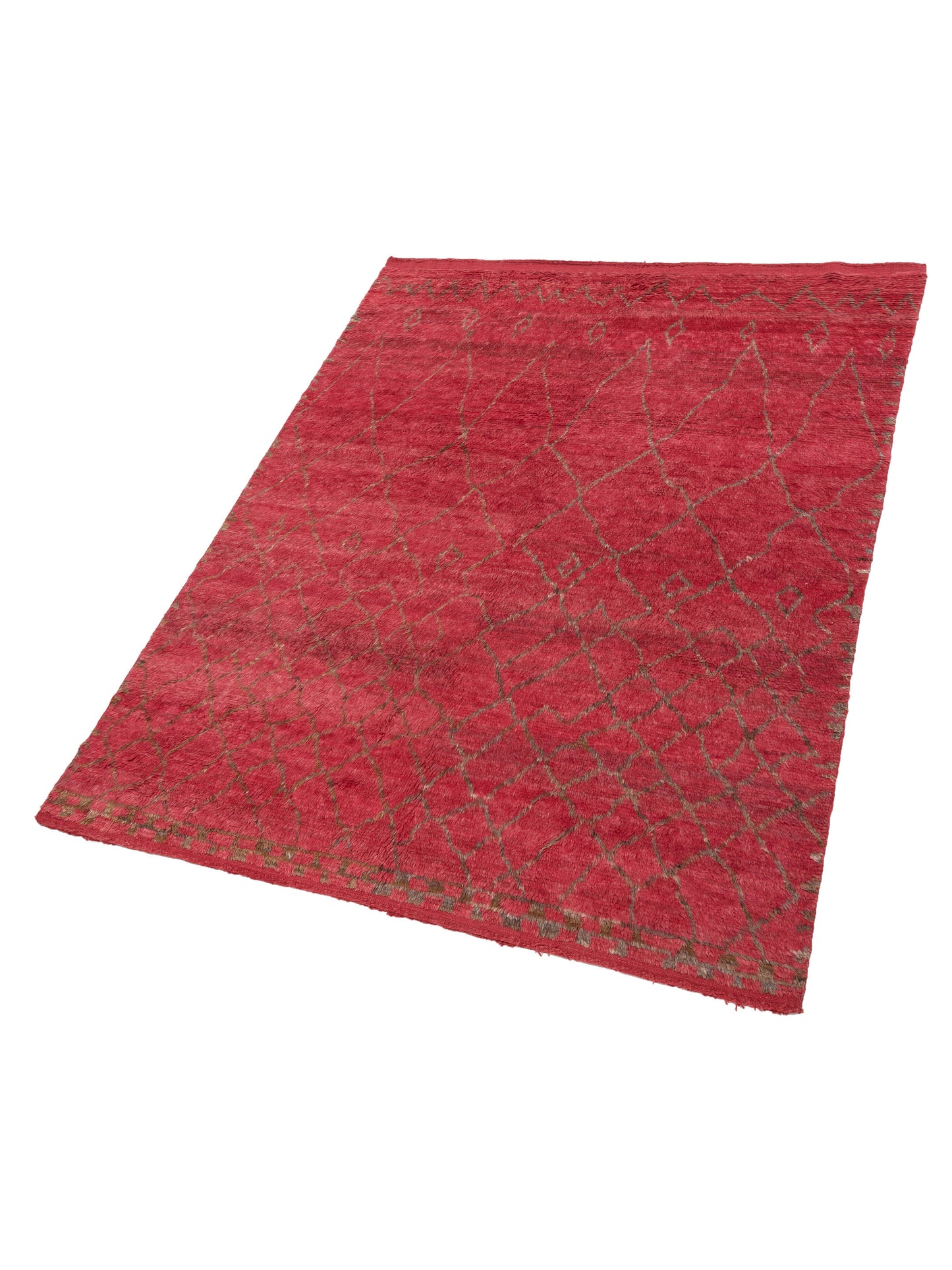 Baskra Red Brown 8x10.4 Hand Knotted Rug