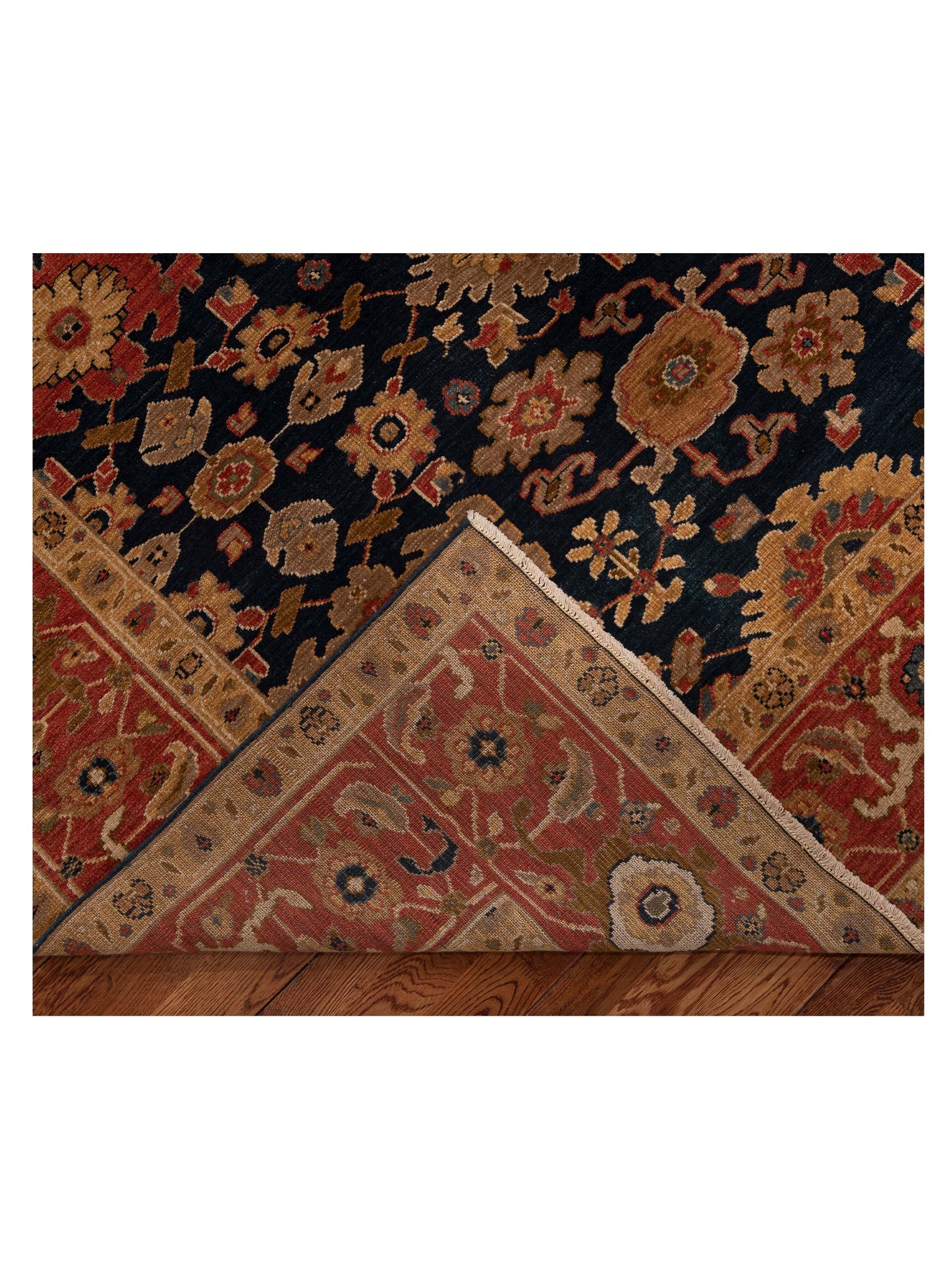 Siena Blue Red 9.2x11.9 Hand Knotted Rug