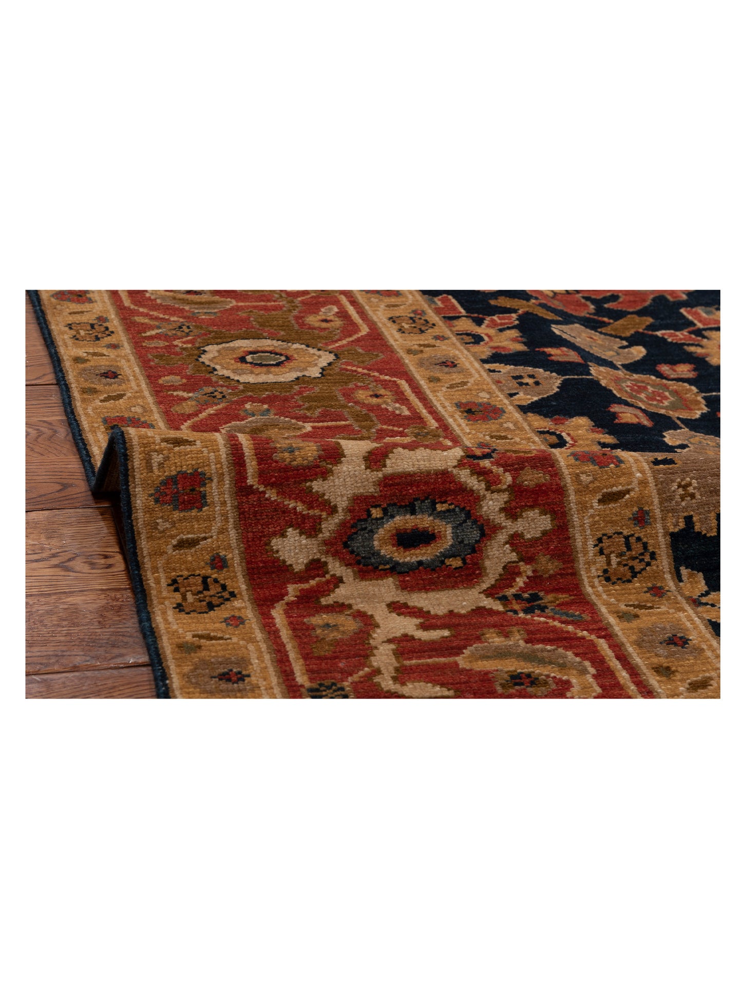 Siena Blue Red 9.2x11.9 Hand Knotted Rug