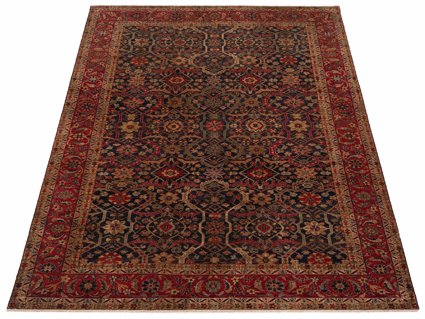 Siena Red Navy 9.4x11.10 Hand Knotted Rug