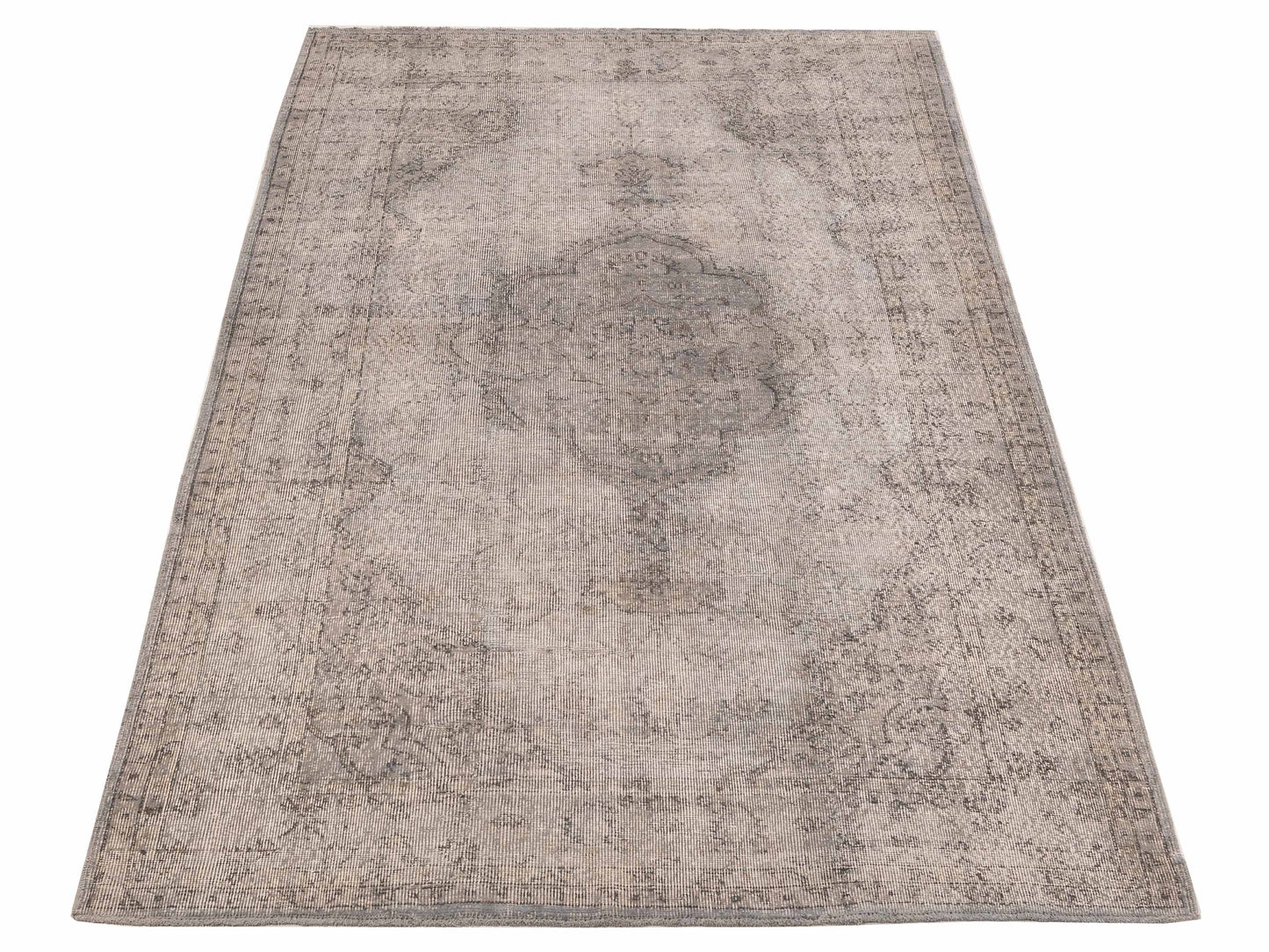 Vintage Gray 5.11x9.11 Hand Knotted Rug