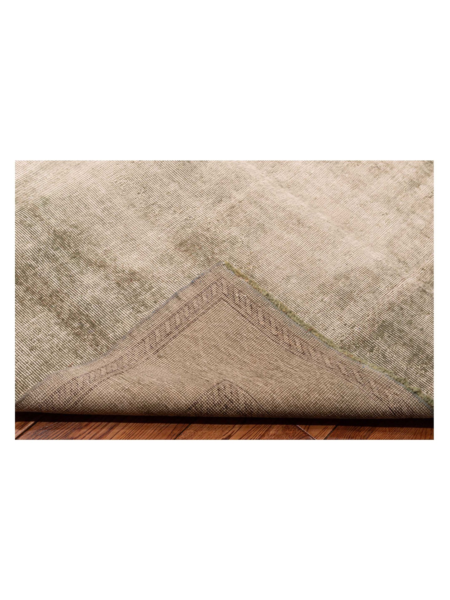 Vintage Green 5.8x9.2 Hand Knotted Rug