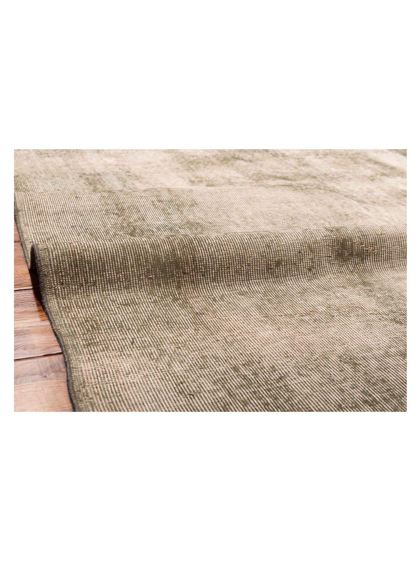 Vintage Green 5.8x9.2 Hand Knotted Rug