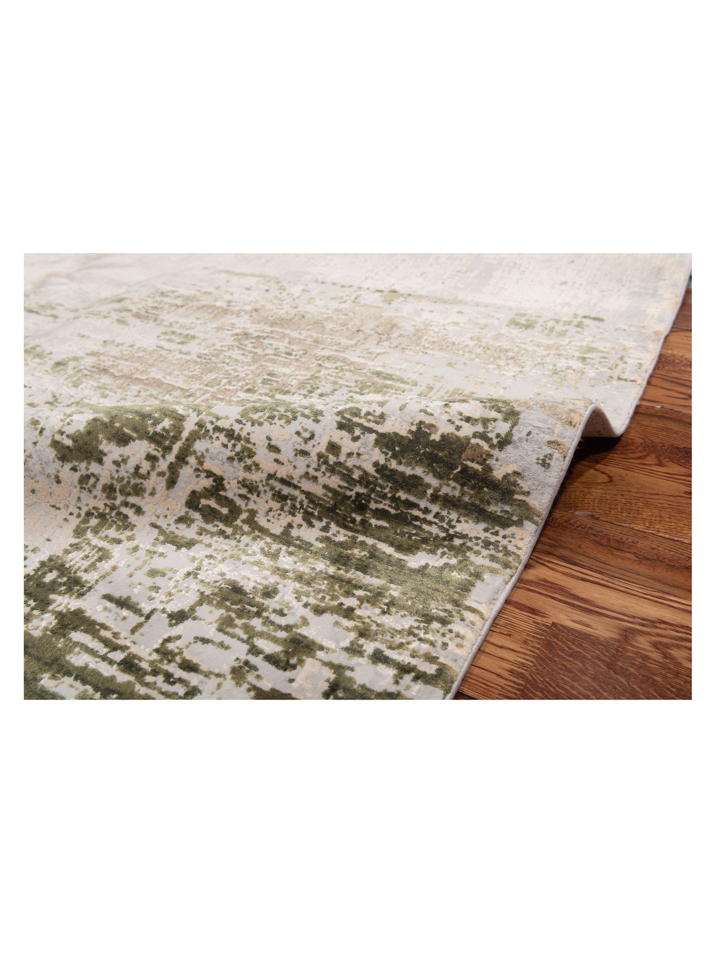 Calvera Beige Green 6.6x9.6 Machine Made Rug