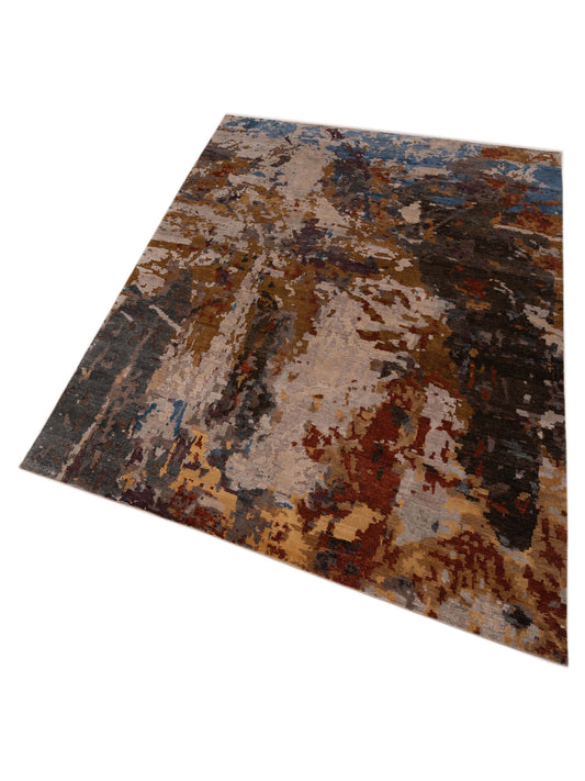 Tenzari Multi 8.11x119 Hand Knotted Rug